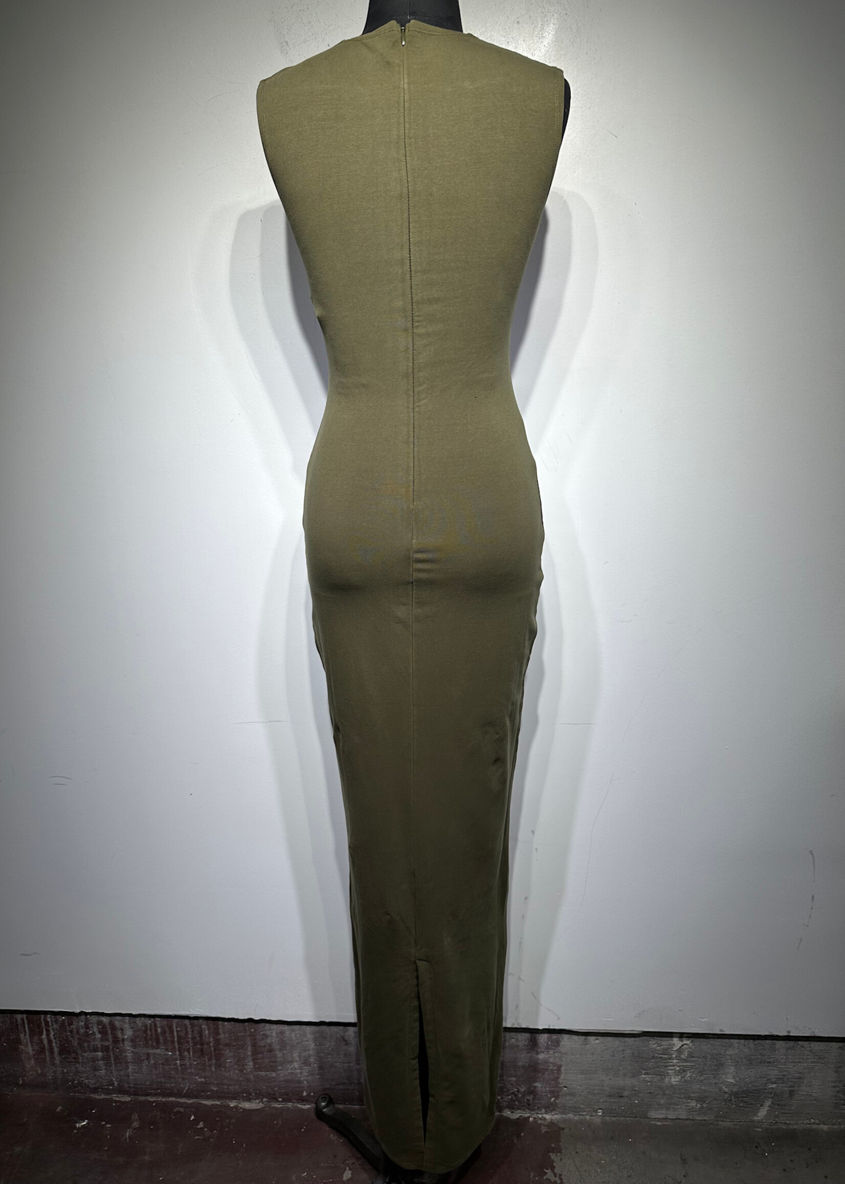 Entire Studios NWT Green Back Slit Maxi Dress M