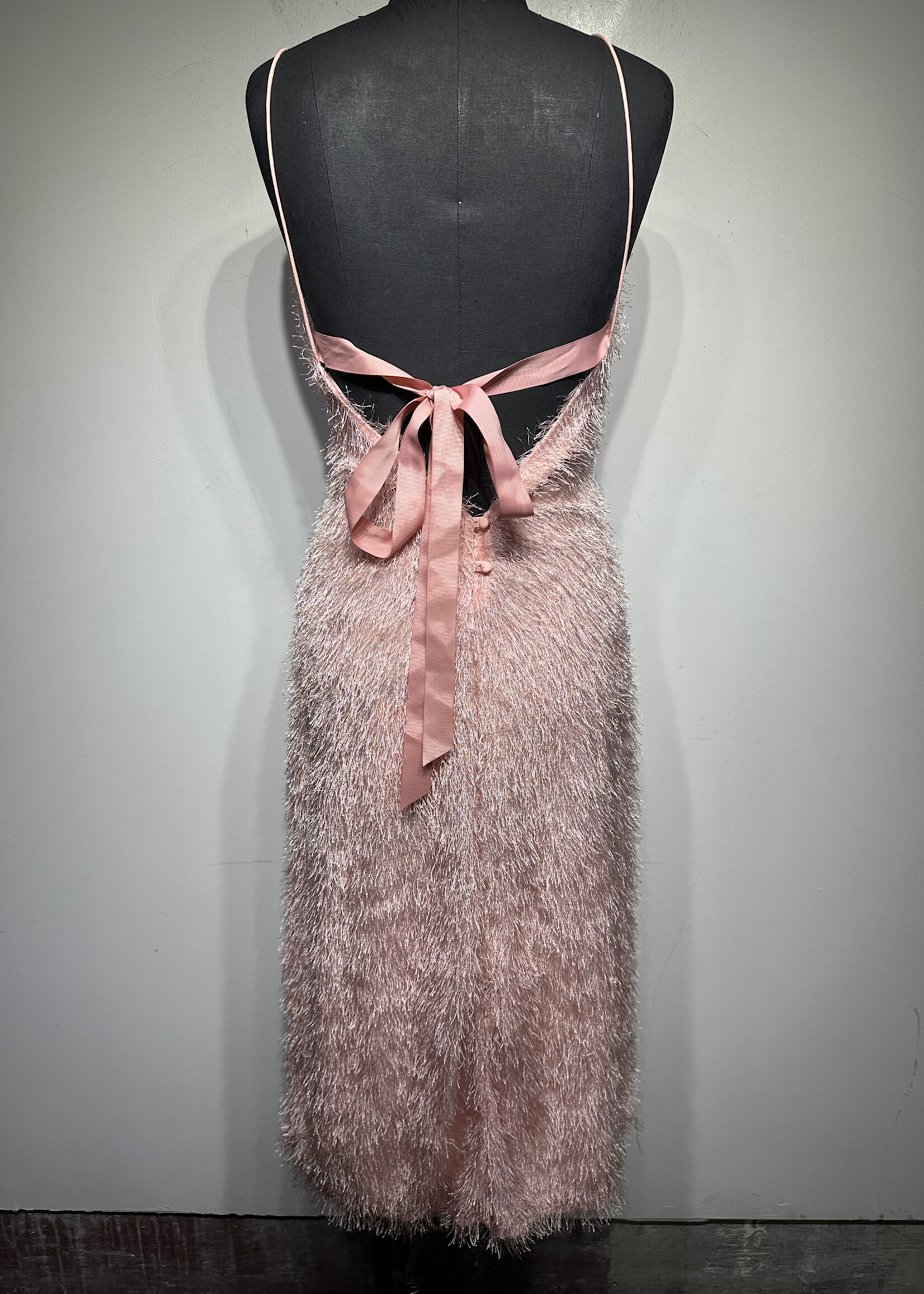 Tophsop Pink Fuzzy Tank Dress XS