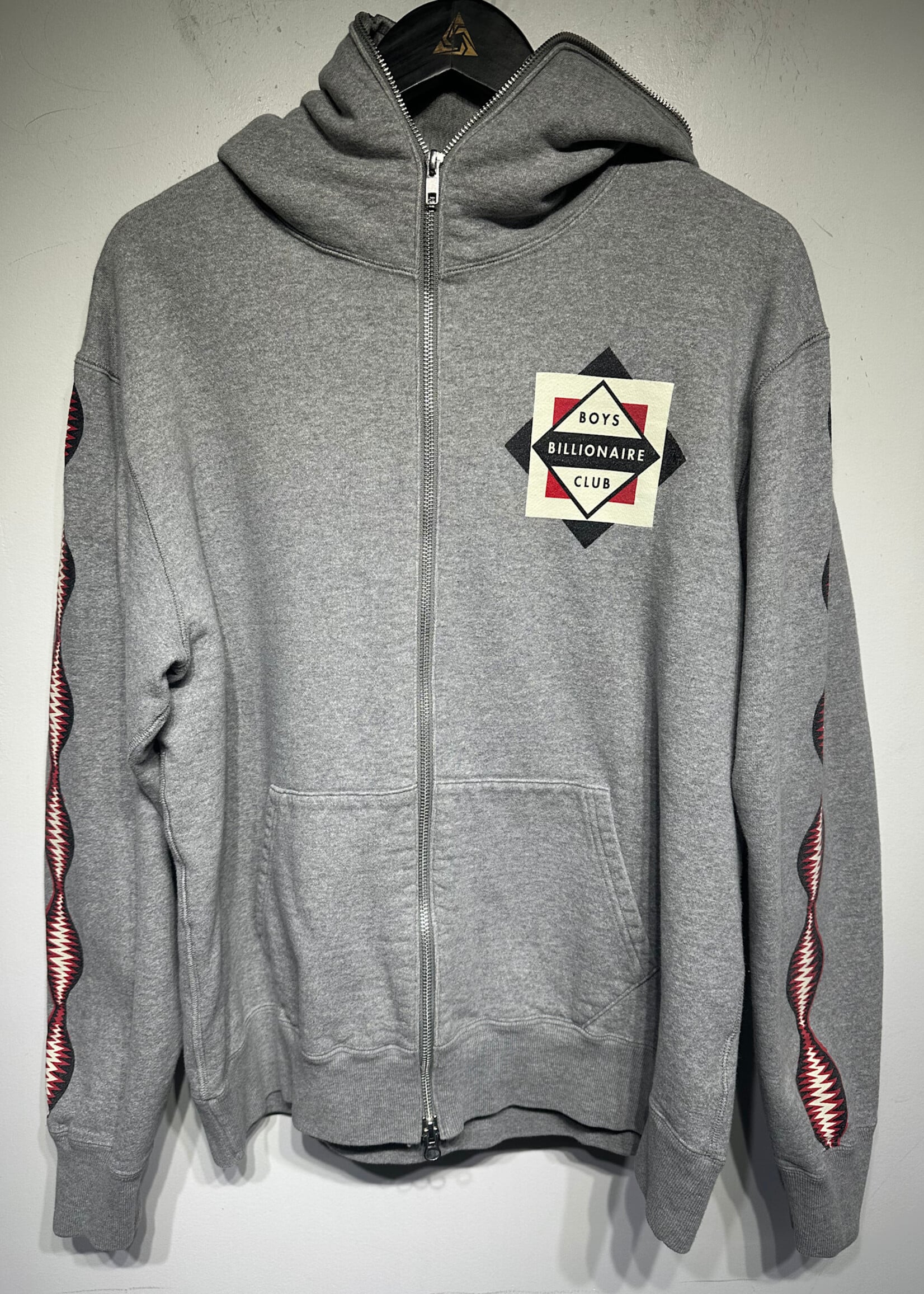 Billionaire Boys Club Grey Full Zip Hoodie L
