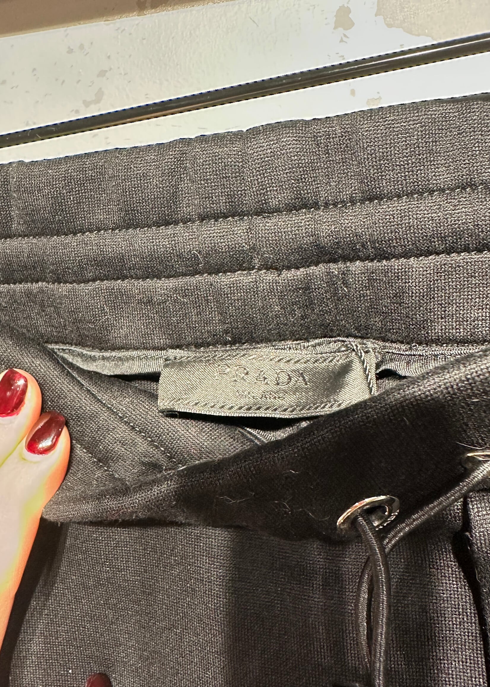 Prada Black Neoprene Sweatpant