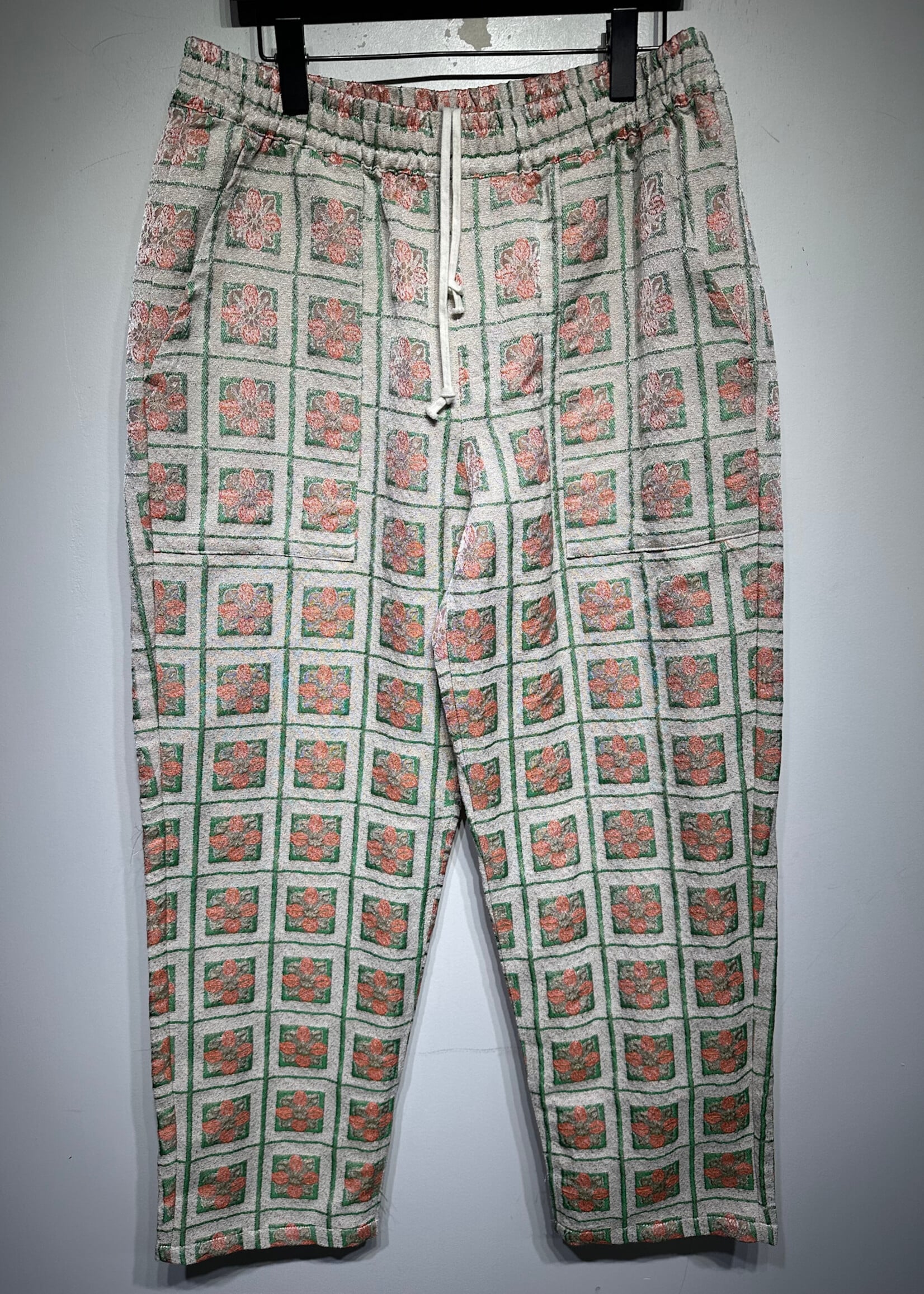 Pleasures Orange Tan Floral Stretch Pants L/34
