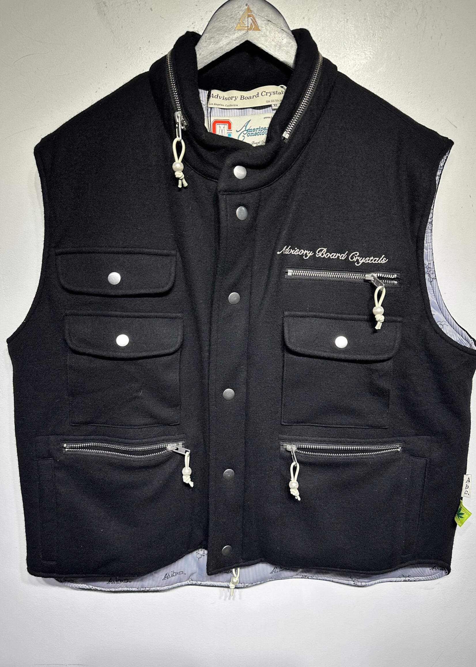 ABC x American Consciousness Black Wool Vest XL