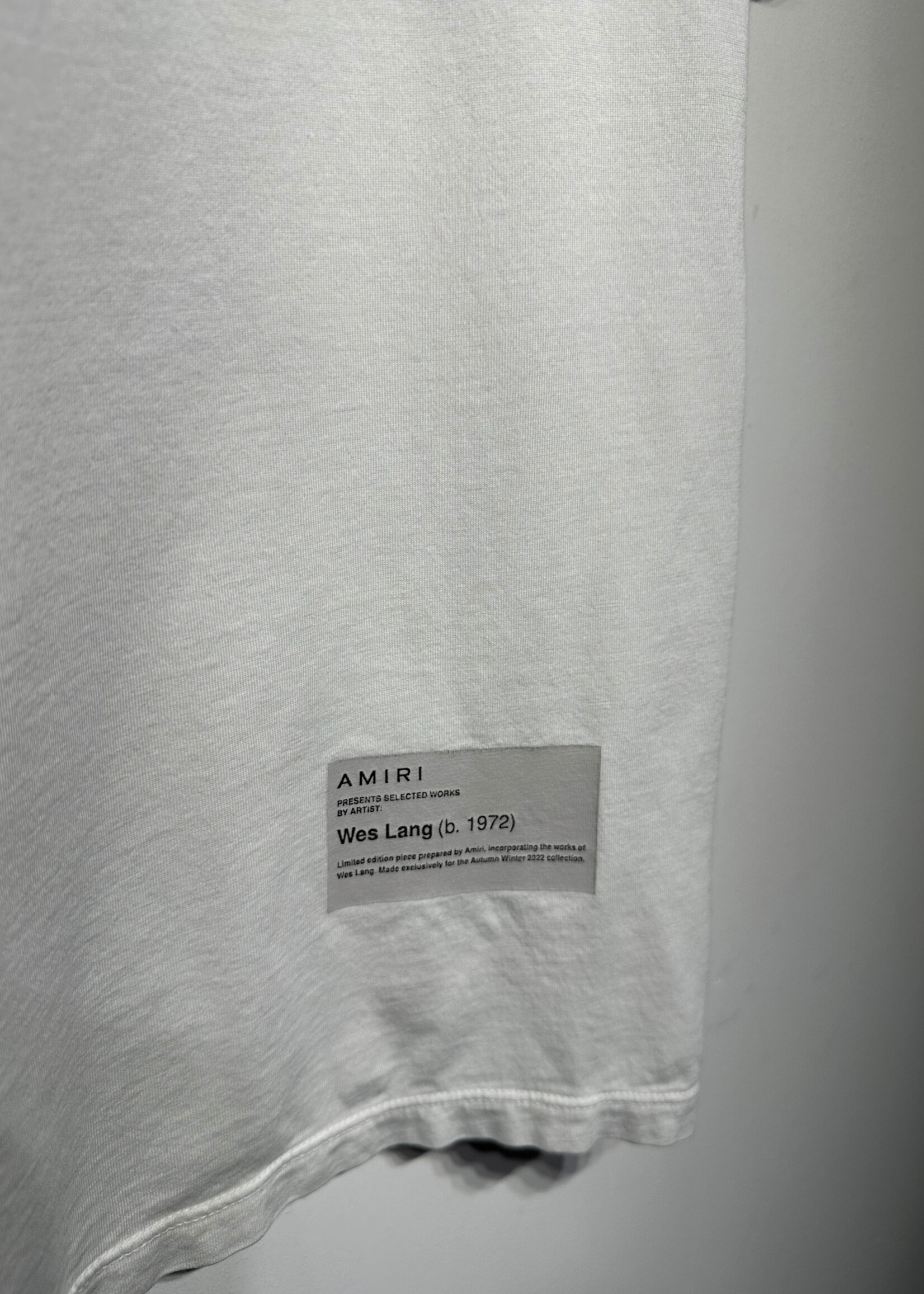 Amiri Wes Lang Blood White Red Tee S