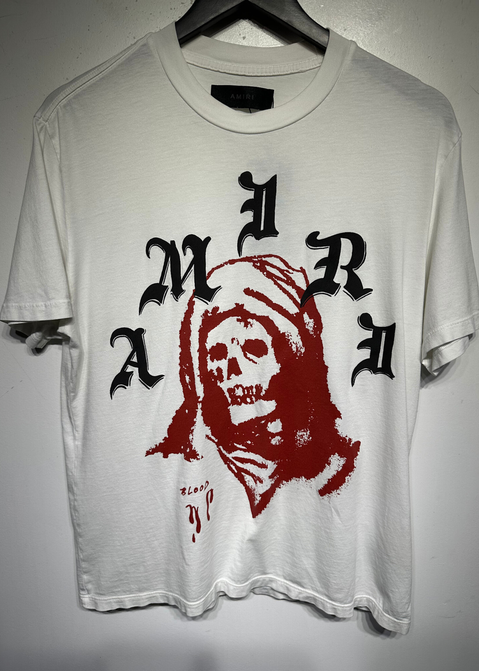 Amiri Wes Lang Blood White Red Tee S
