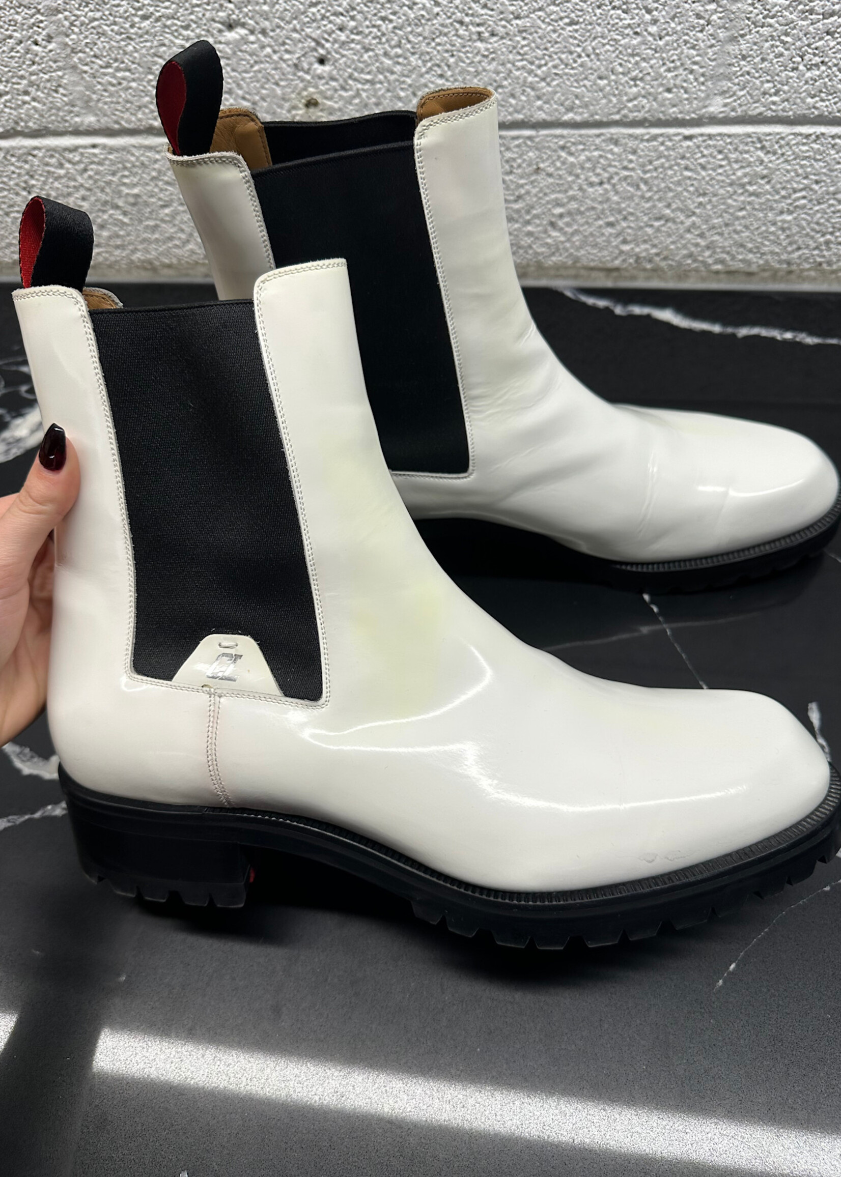 Louboutin Chelsea Boot Lug 12 As Is