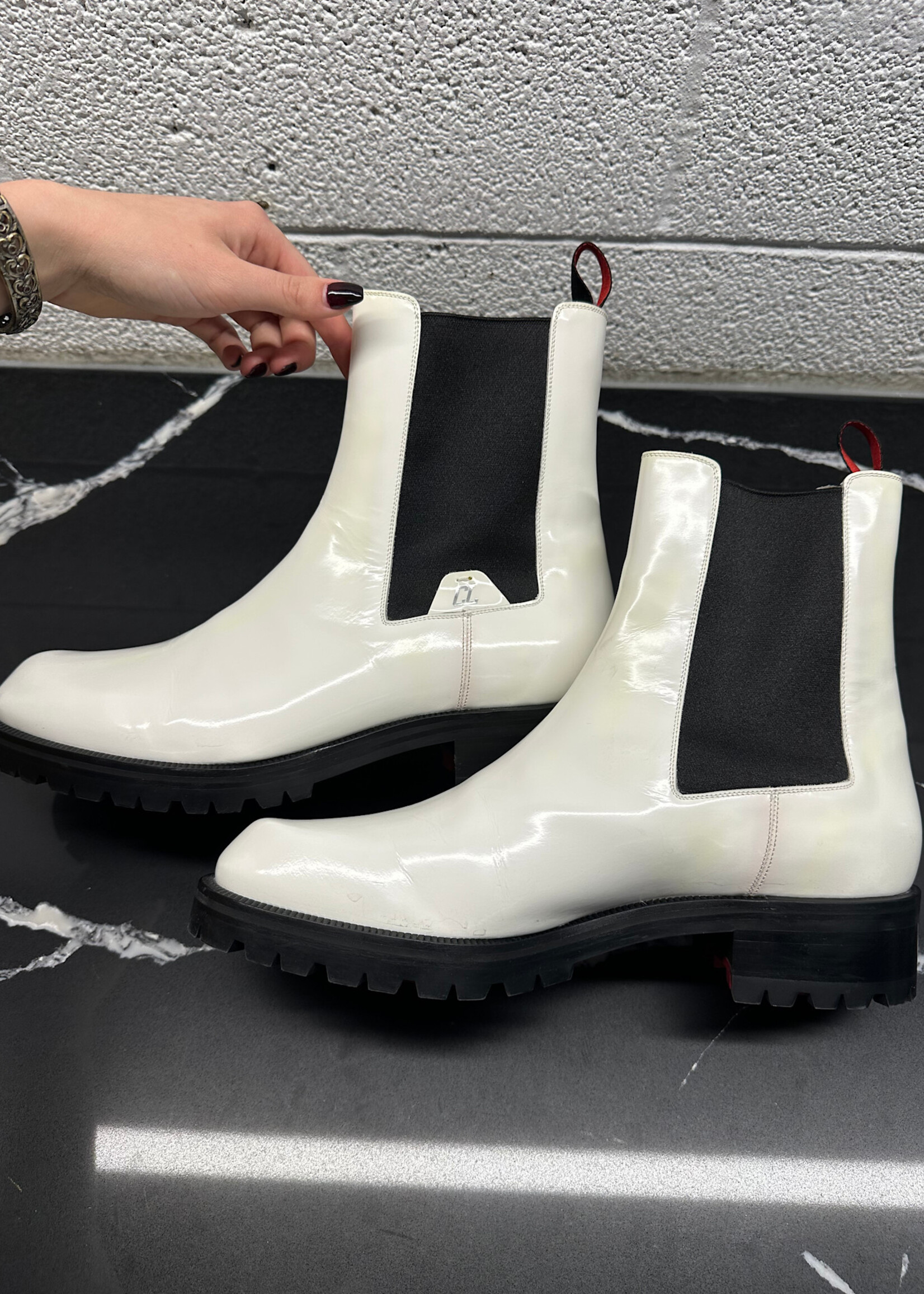 Louboutin Chelsea Boot Lug 12 As Is