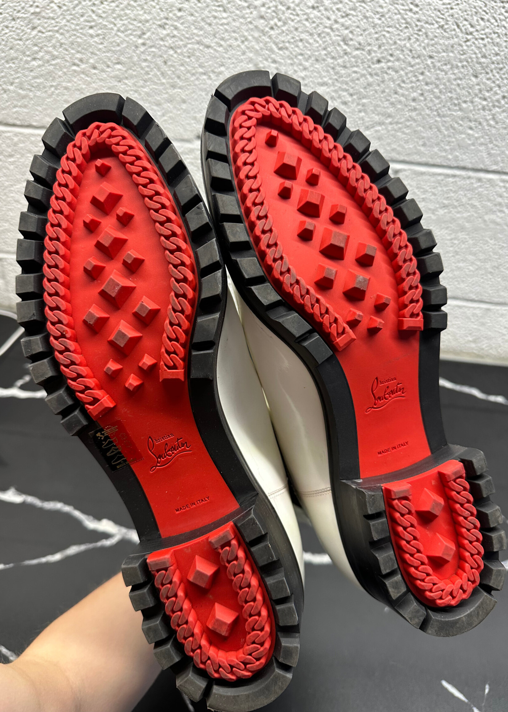 Louboutin Chelsea Boot Lug 12 As Is