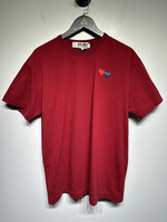 CDG Play Red Navy Mini Heart Emboridered Tee XXL