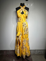 NWT Anthropologie Yellow Floral Dress Fem S