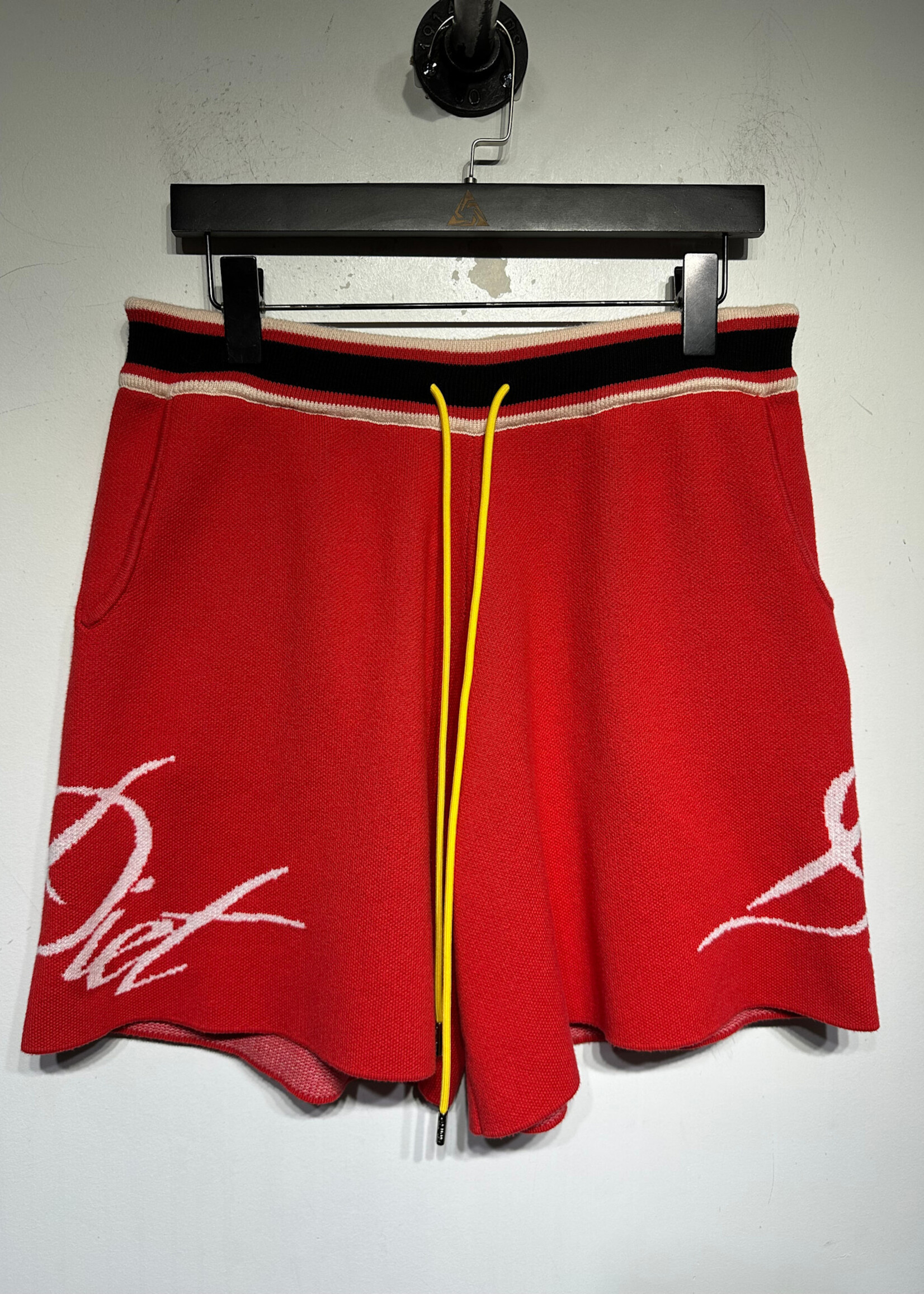 Diet Starts Monday Red Knit Logo Shorts XL/36
