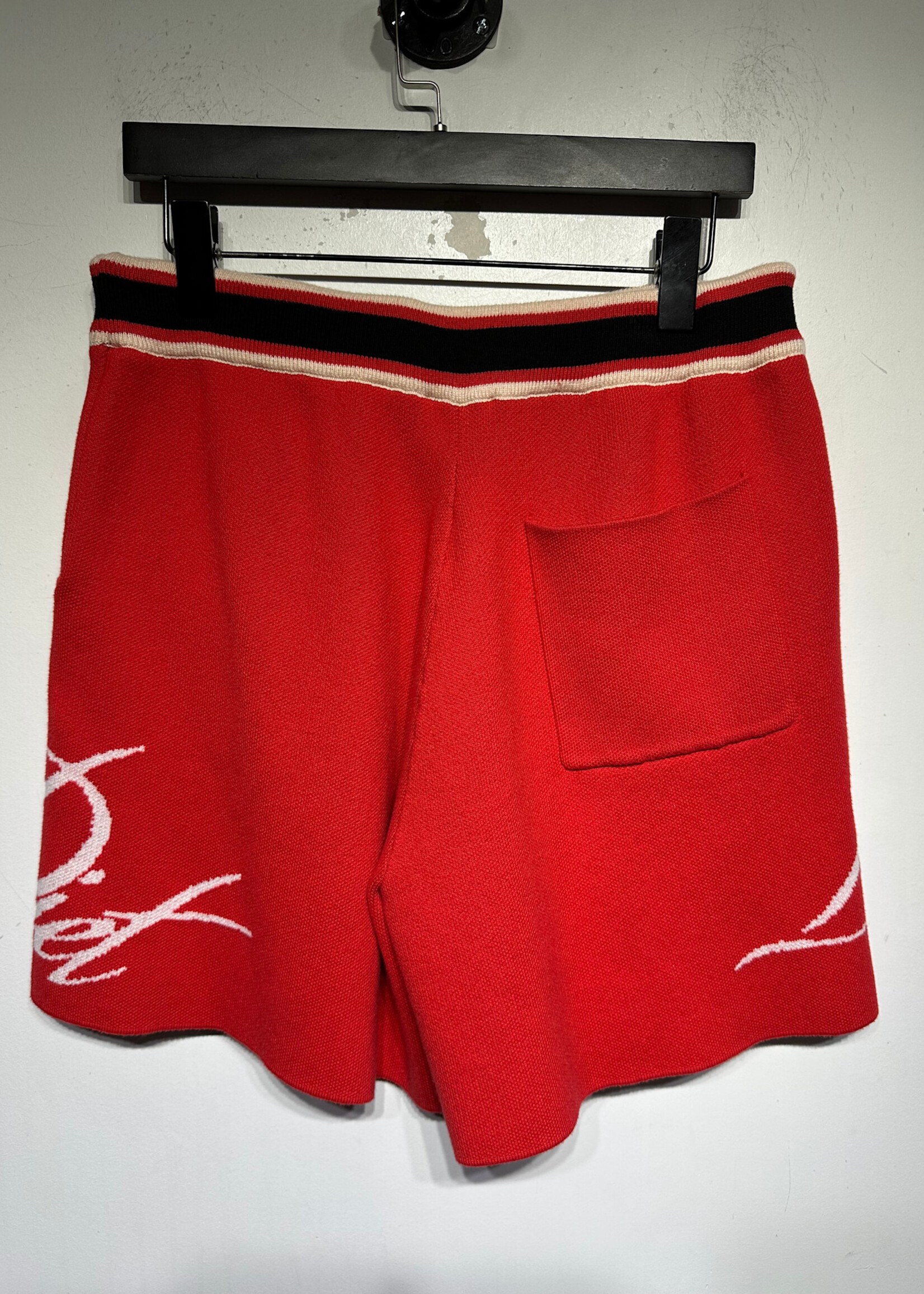 Diet Starts Monday Red Knit Logo Shorts XL/36