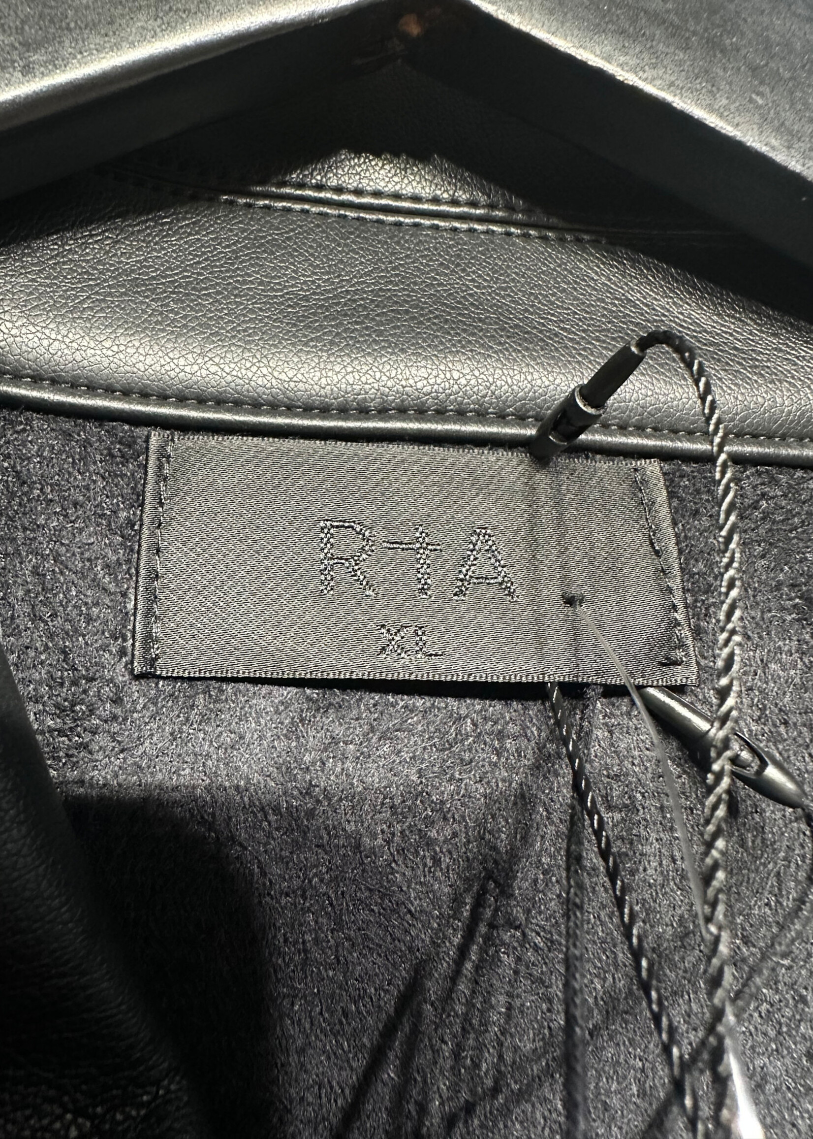 NWT RtA Black Faux Leather Jacket XL