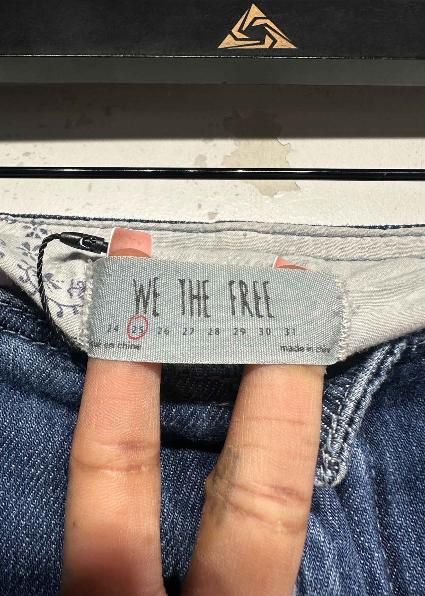 We The Free Dark Wash Pleated Wide Leg Jeans 25 Fem