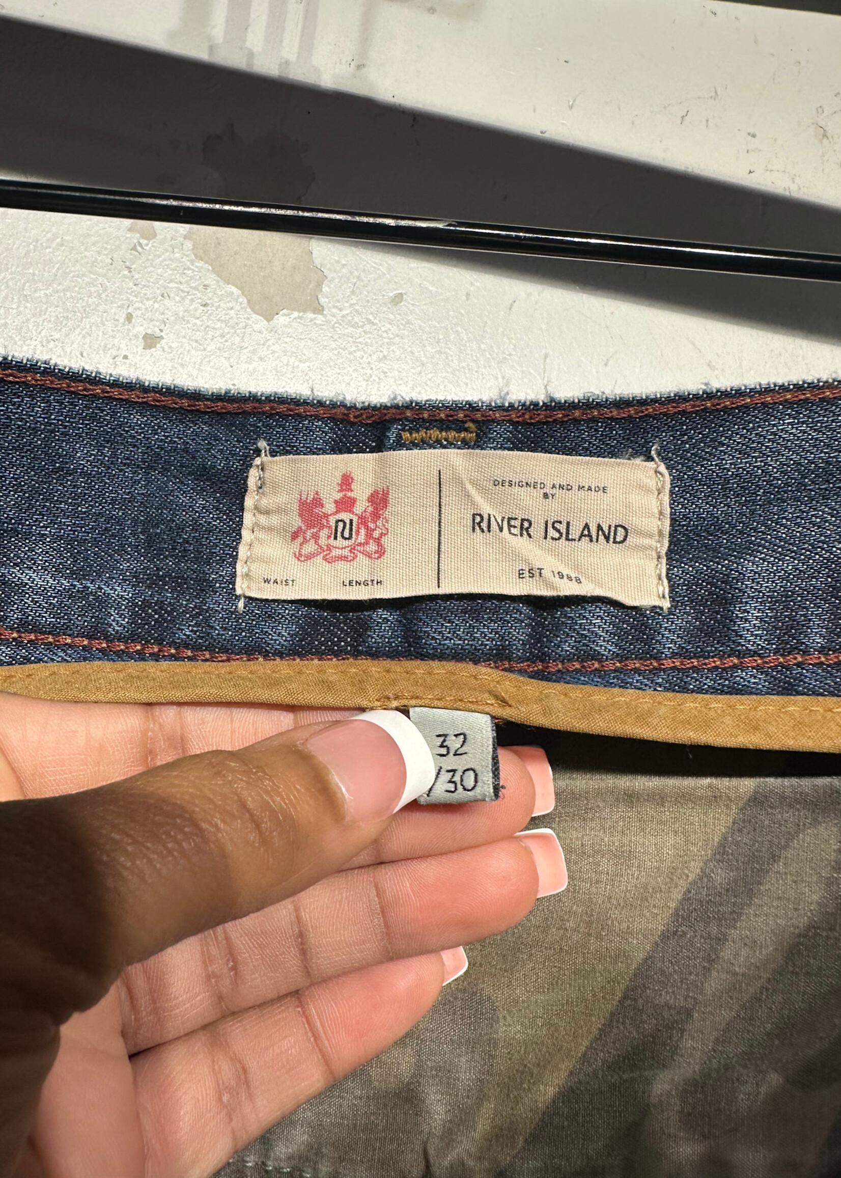 River Island Faded Wash Jeans Masc 32