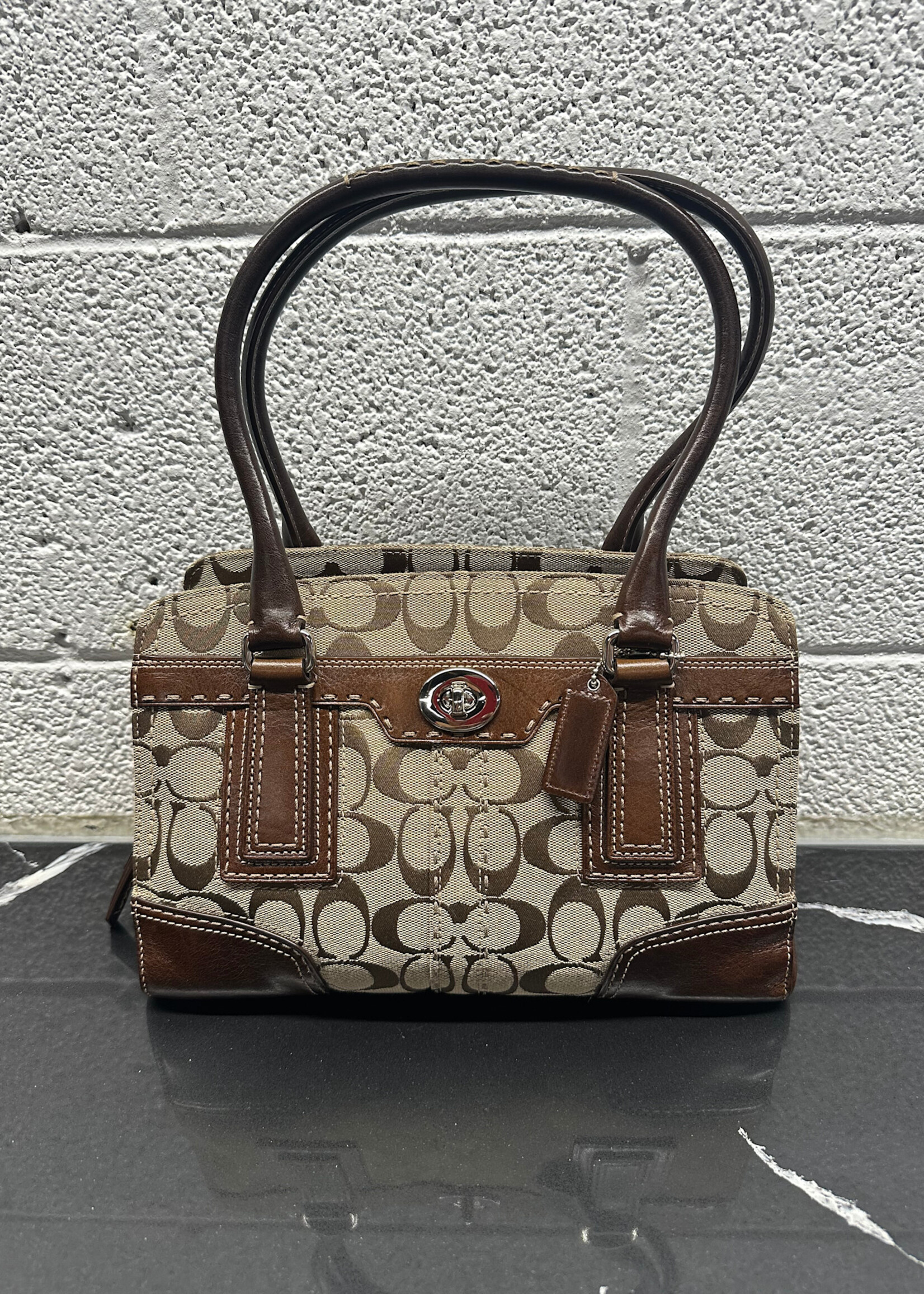 Coach Hampton Monogram Satchel Bag