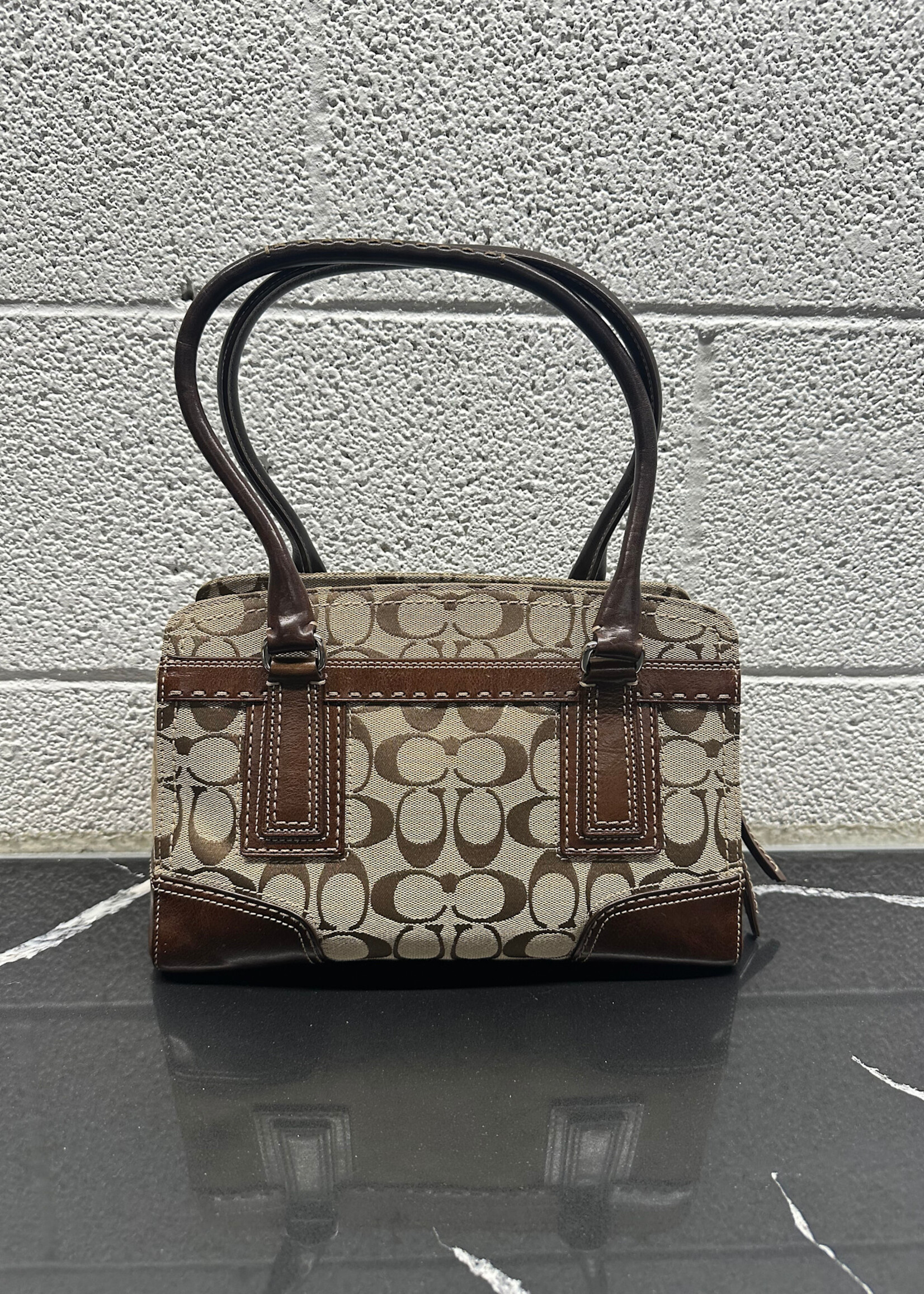 Coach Hampton Monogram Satchel Bag