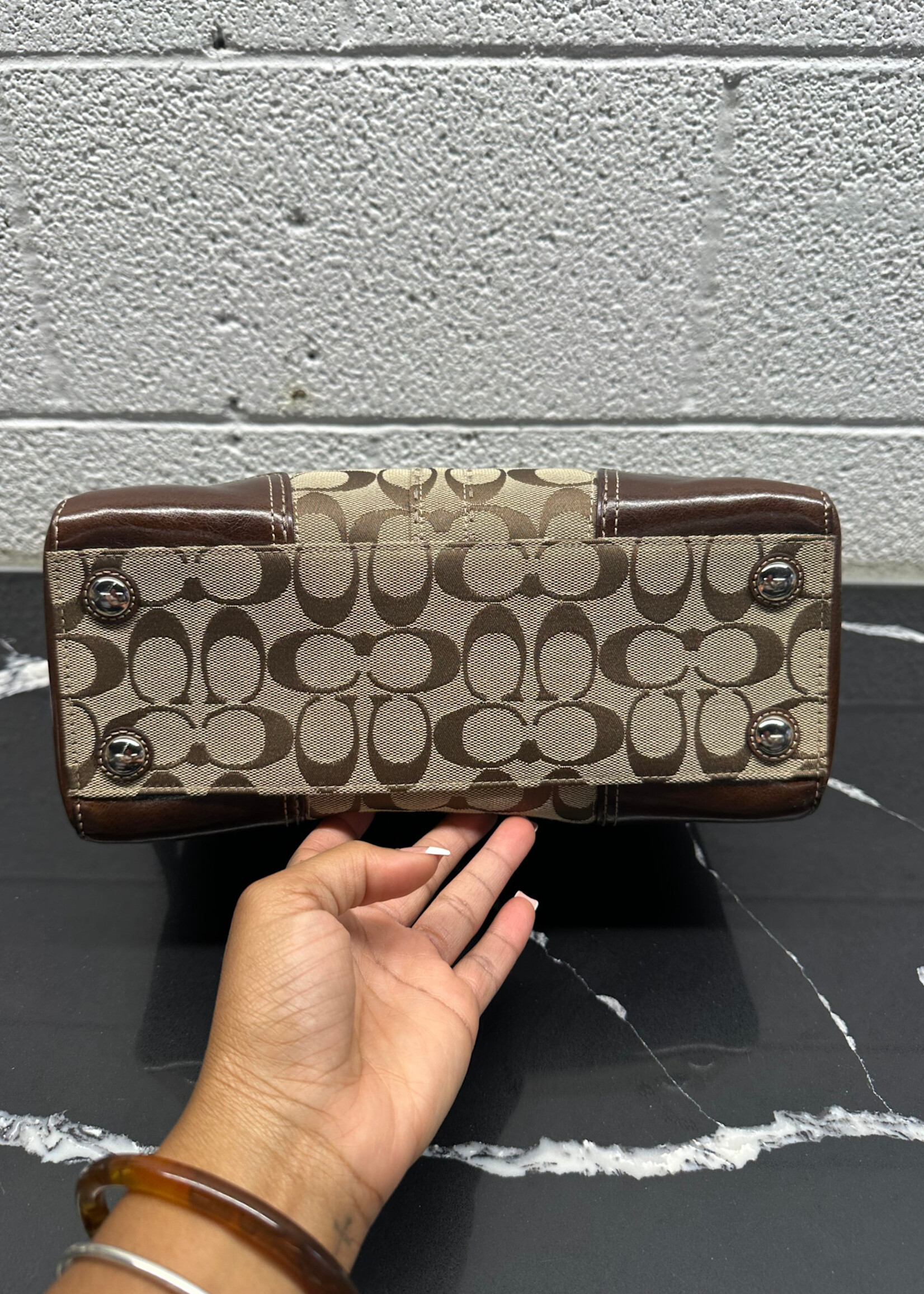 Coach Hampton Monogram Satchel Bag