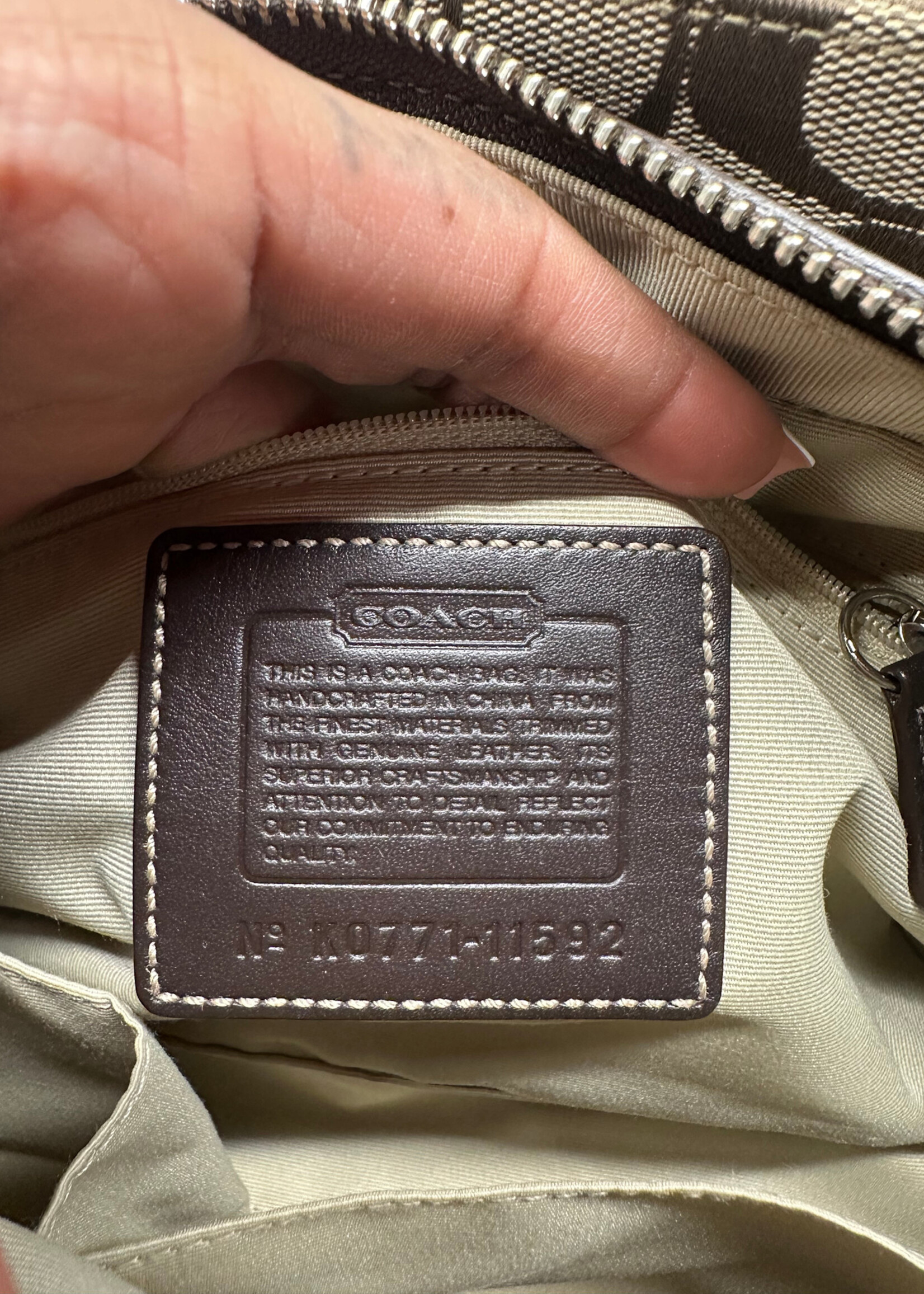 Coach Hampton Monogram Satchel Bag
