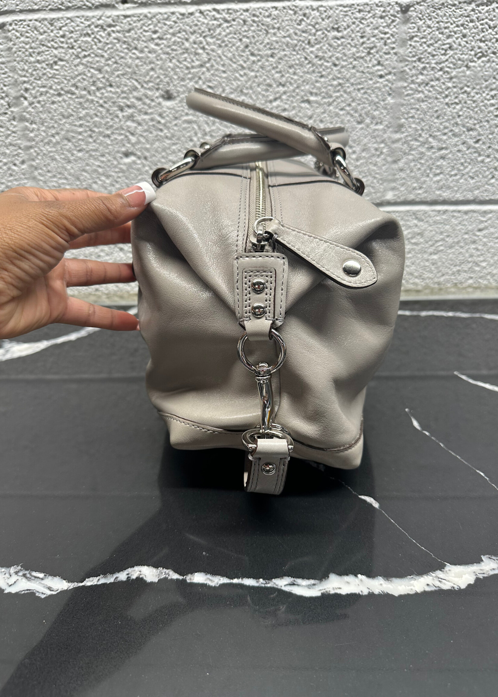 Coach Madison Sabrina Grey Satchel w Wallet