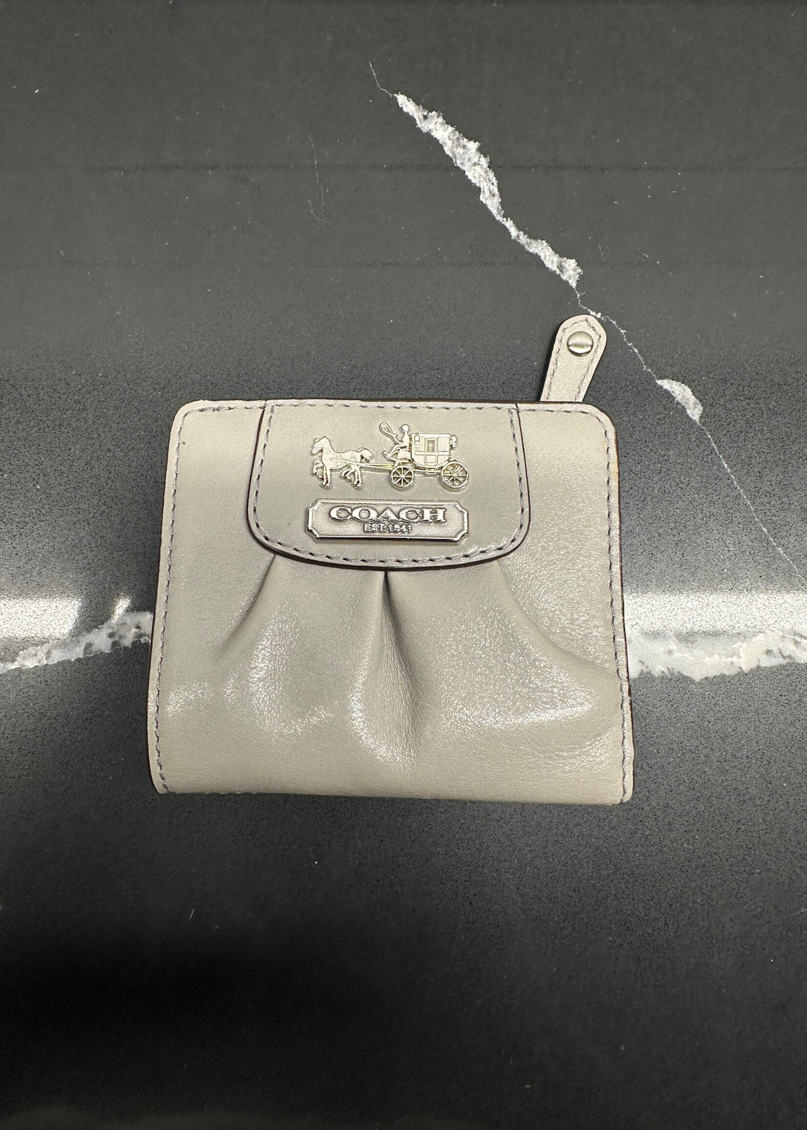 Coach Madison Sabrina Grey Satchel w Wallet