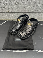 Versace Nero Medusa Leather Sandal 42/9