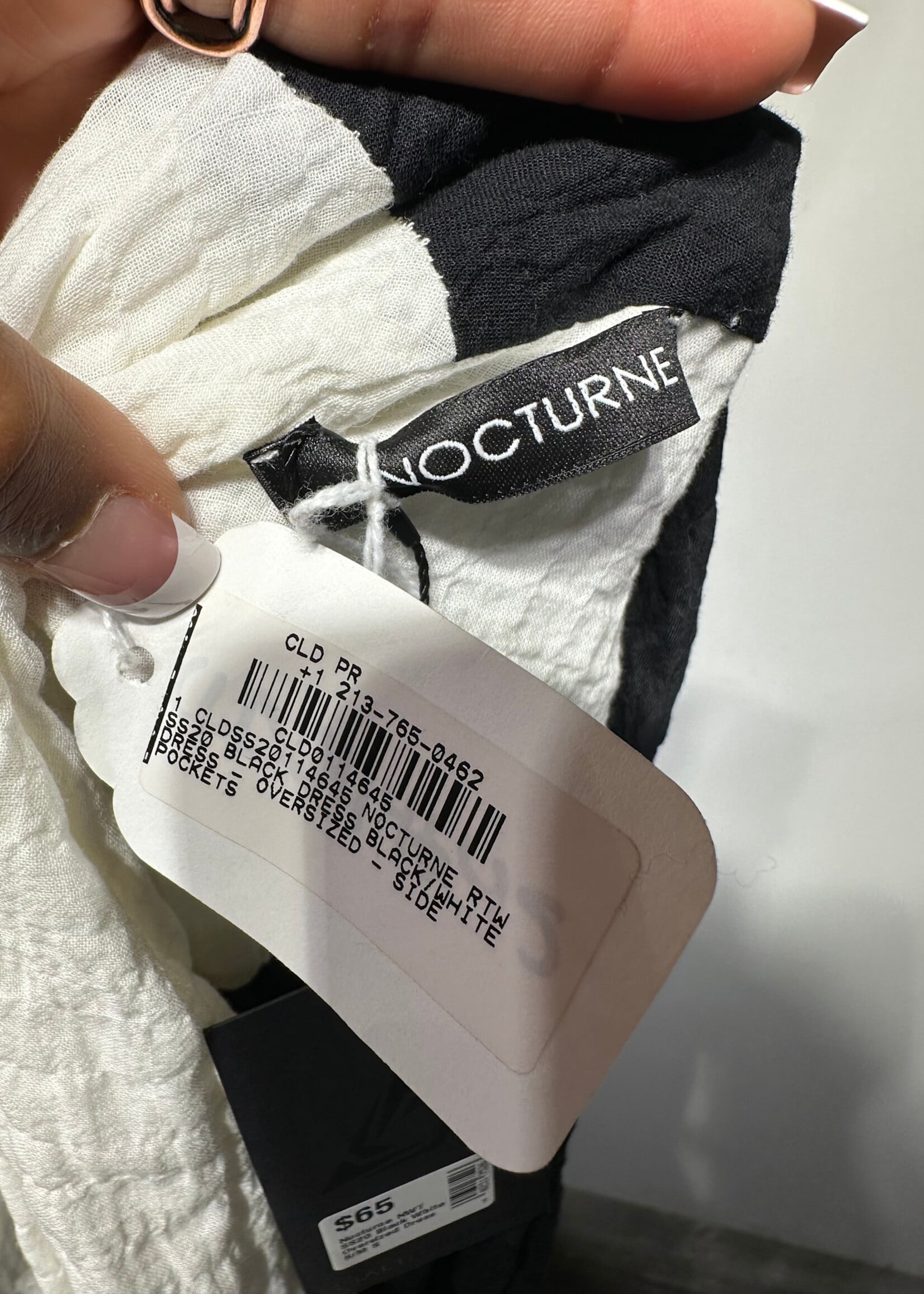 Nocturne NWT SS20 Black White Oversized Dress S/M