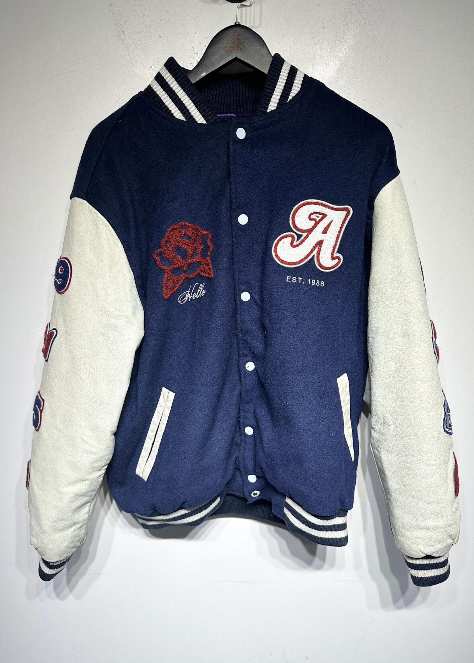 Adele Blue White Letterman Jacket XL AS IS