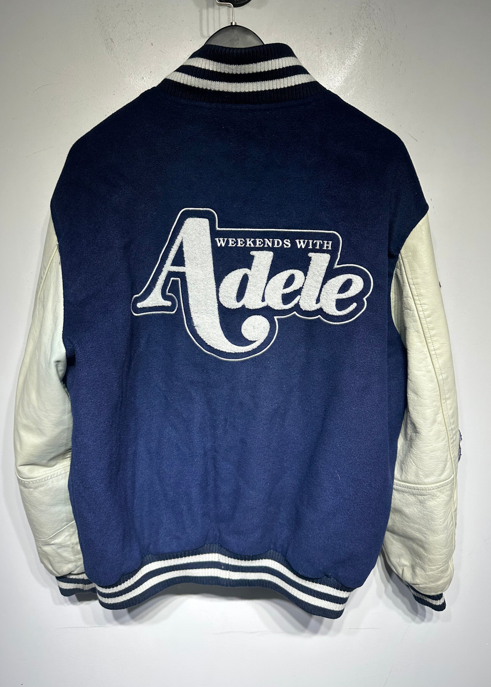 Adele Blue White Letterman Jacket XL AS IS