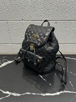 MCM Vintage Black Quilted Backpack