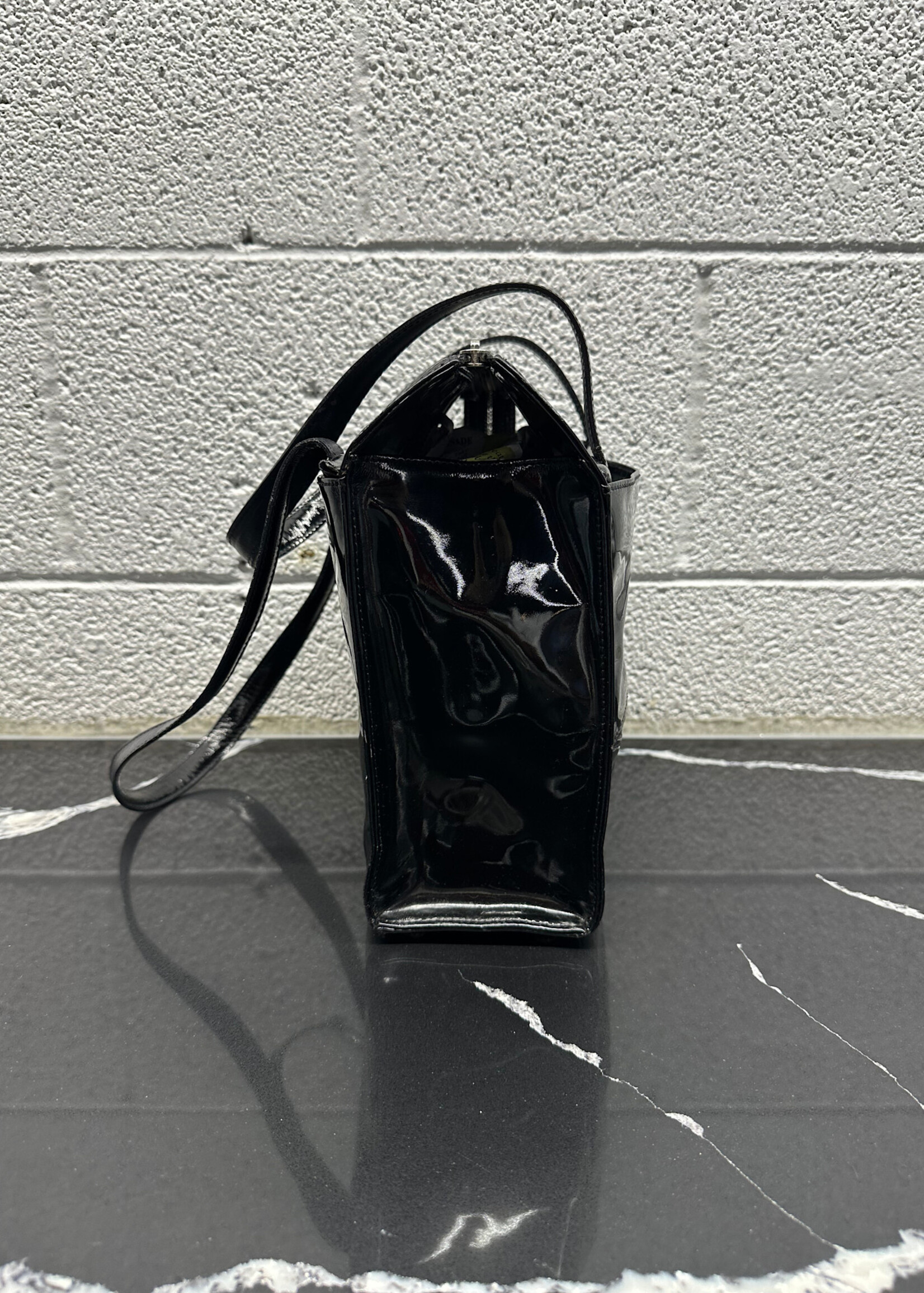 Thierry Mugler Black Patent Tote AS IS