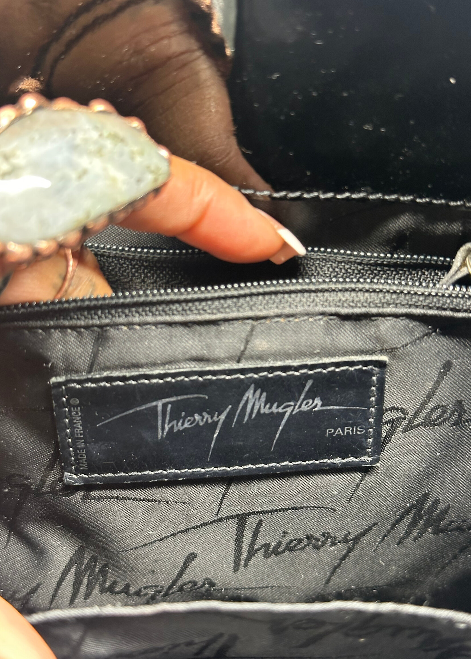 Thierry Mugler Black Patent Tote AS IS
