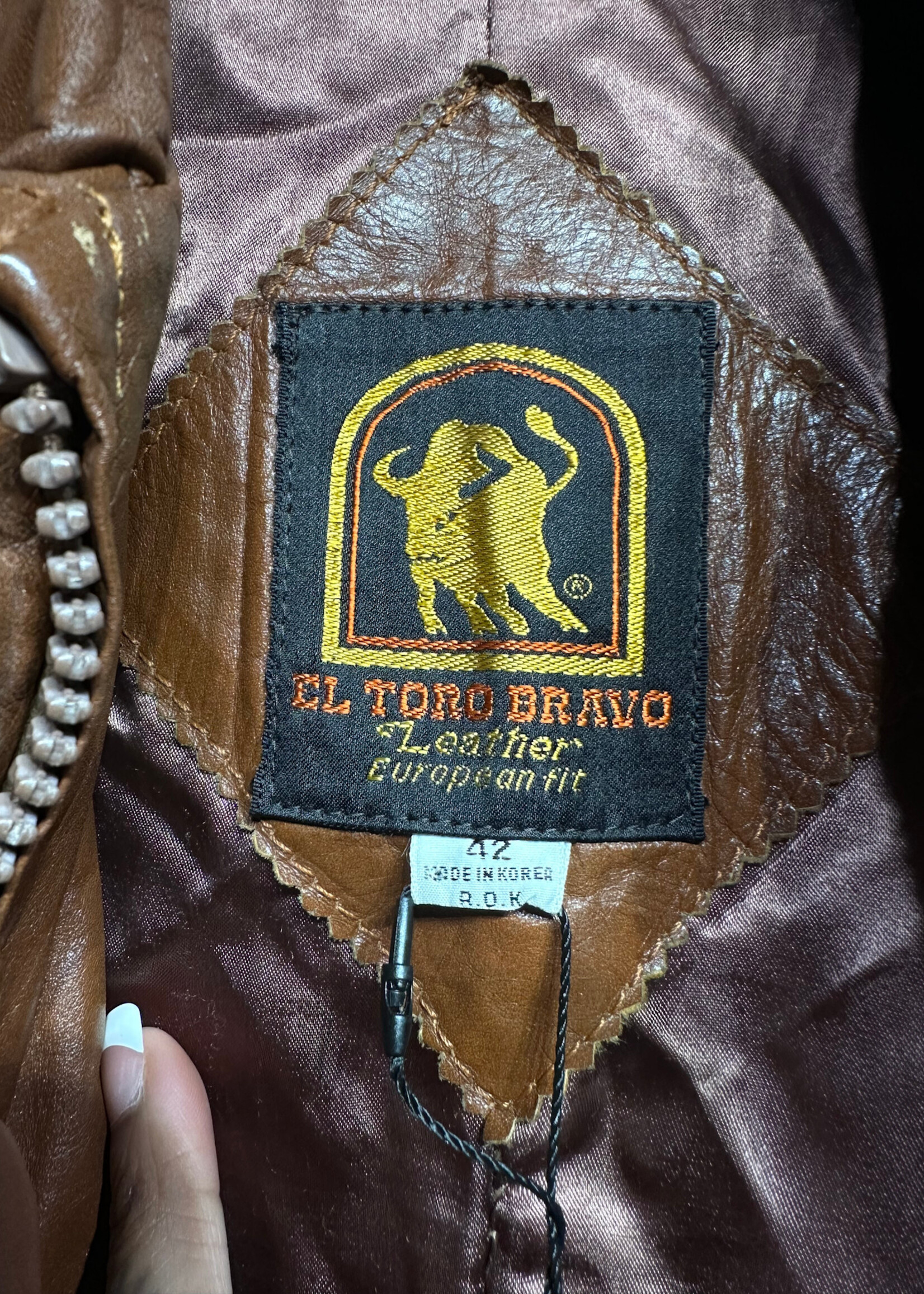 El Toro Bravo Vintage Brown Leather Jacket Masc L