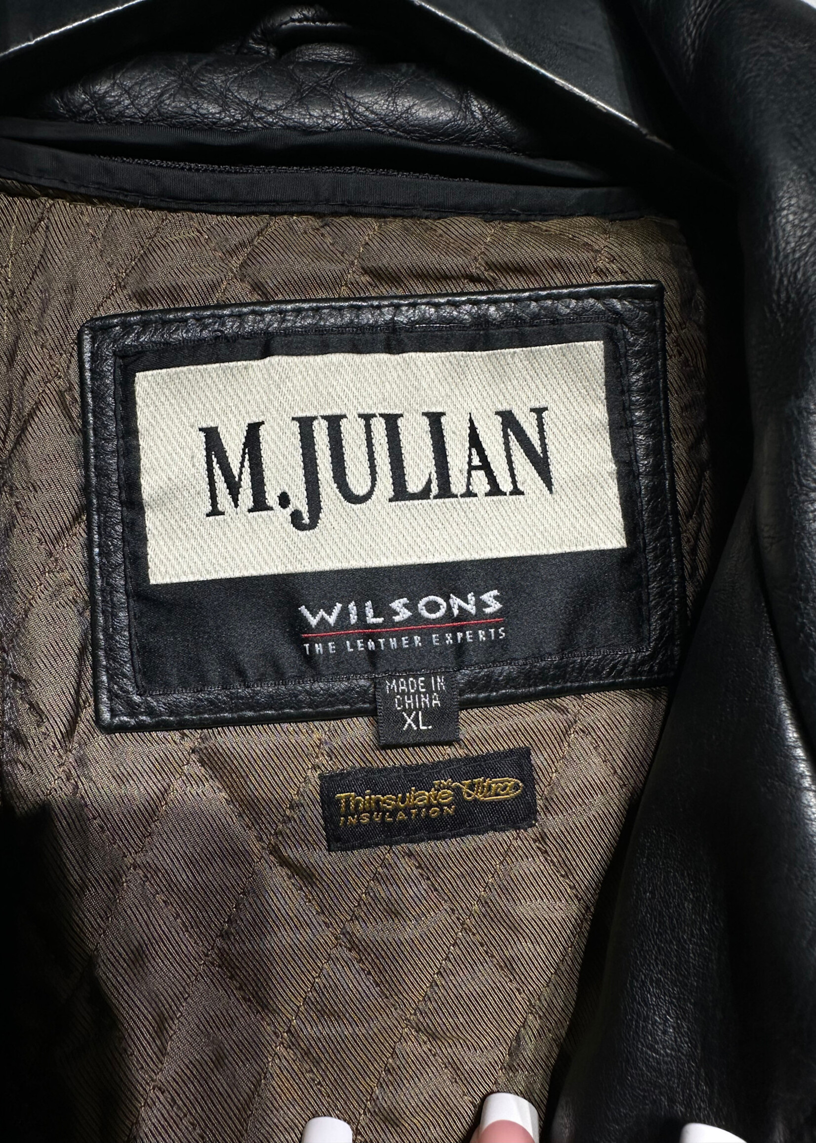 Wilsons Black Leather Blouson Masc XL