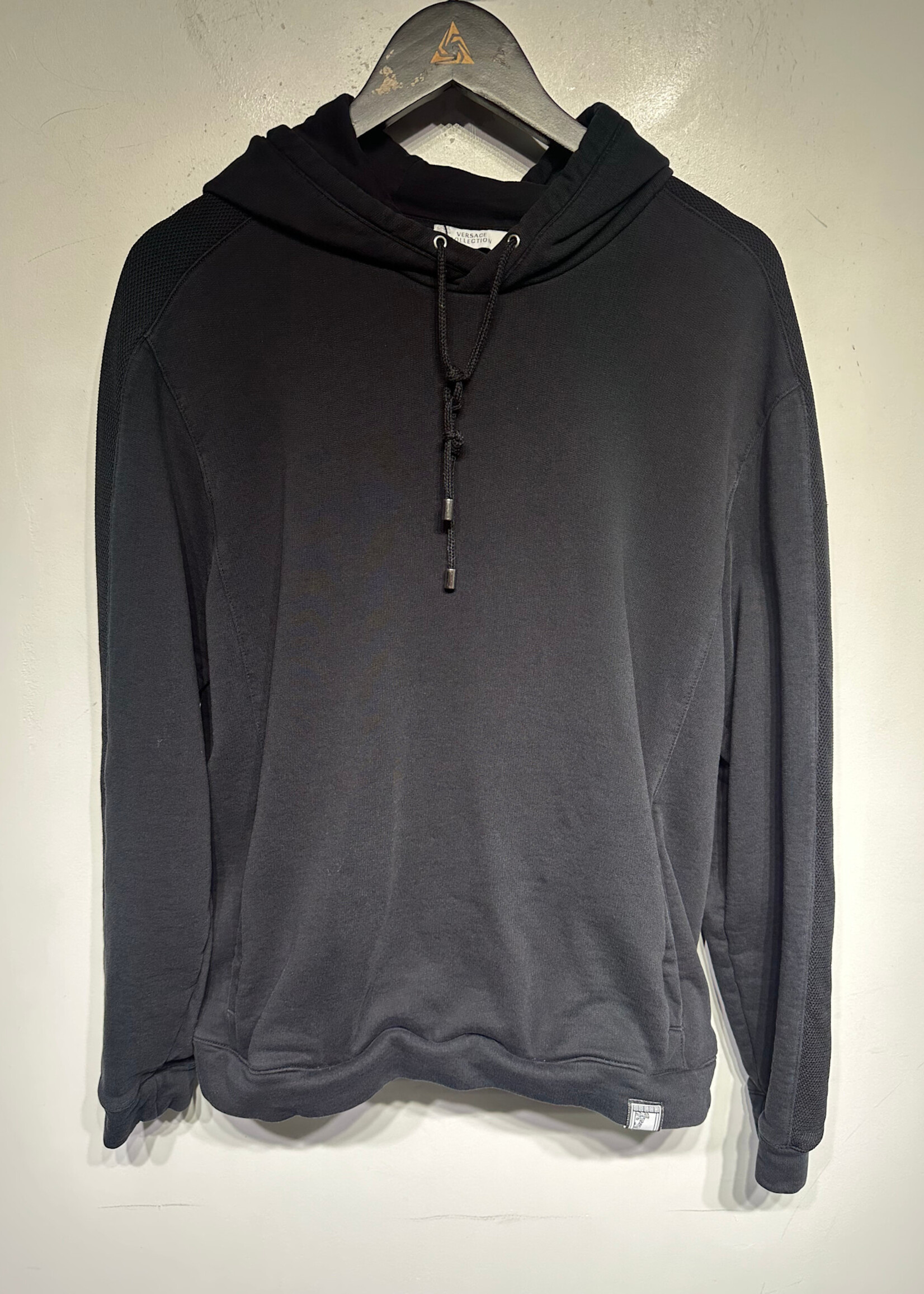 Versace Collection Black Net Shoulder Hoodie Masc XL