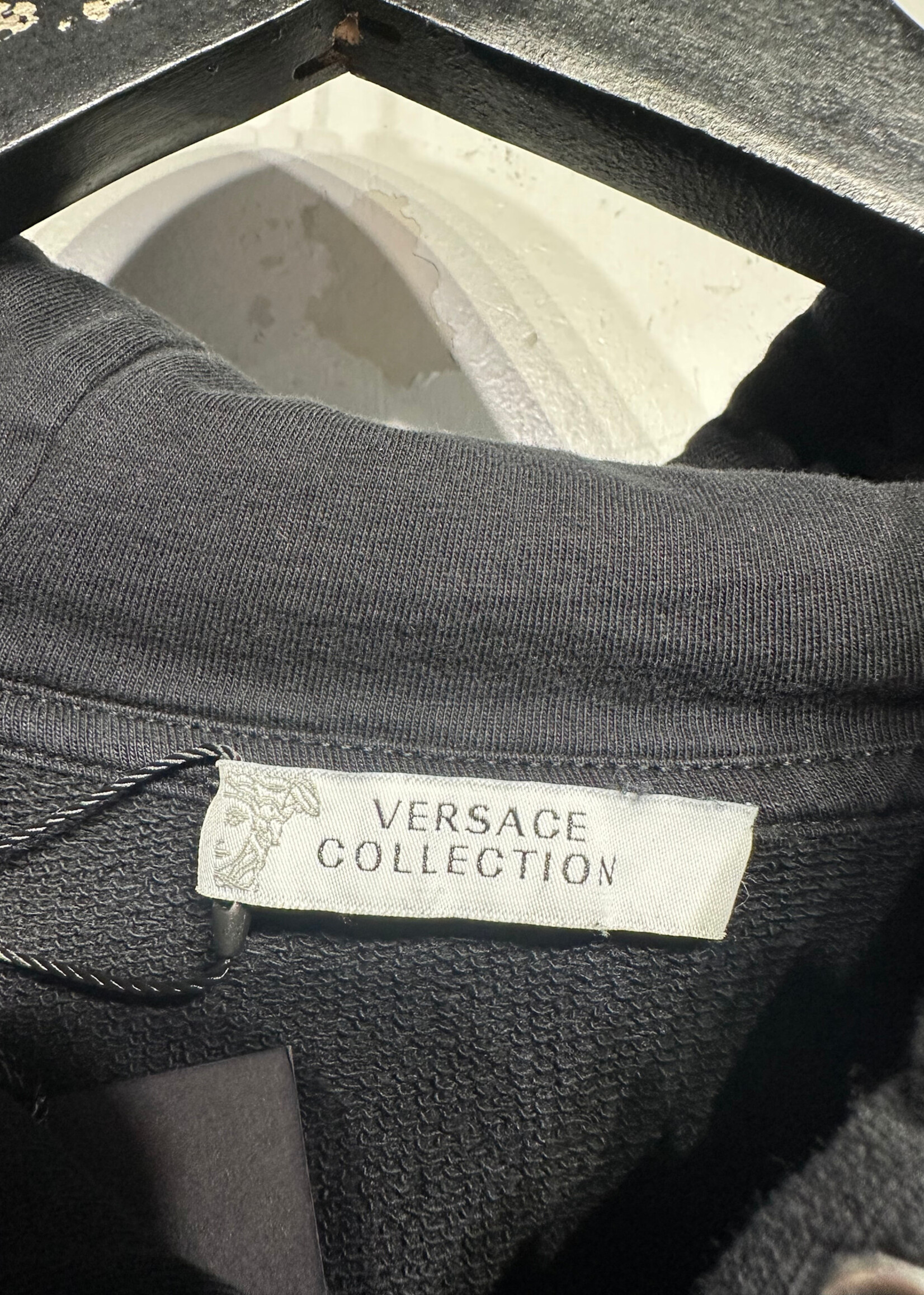 Versace Collection Black Net Shoulder Hoodie Masc XL