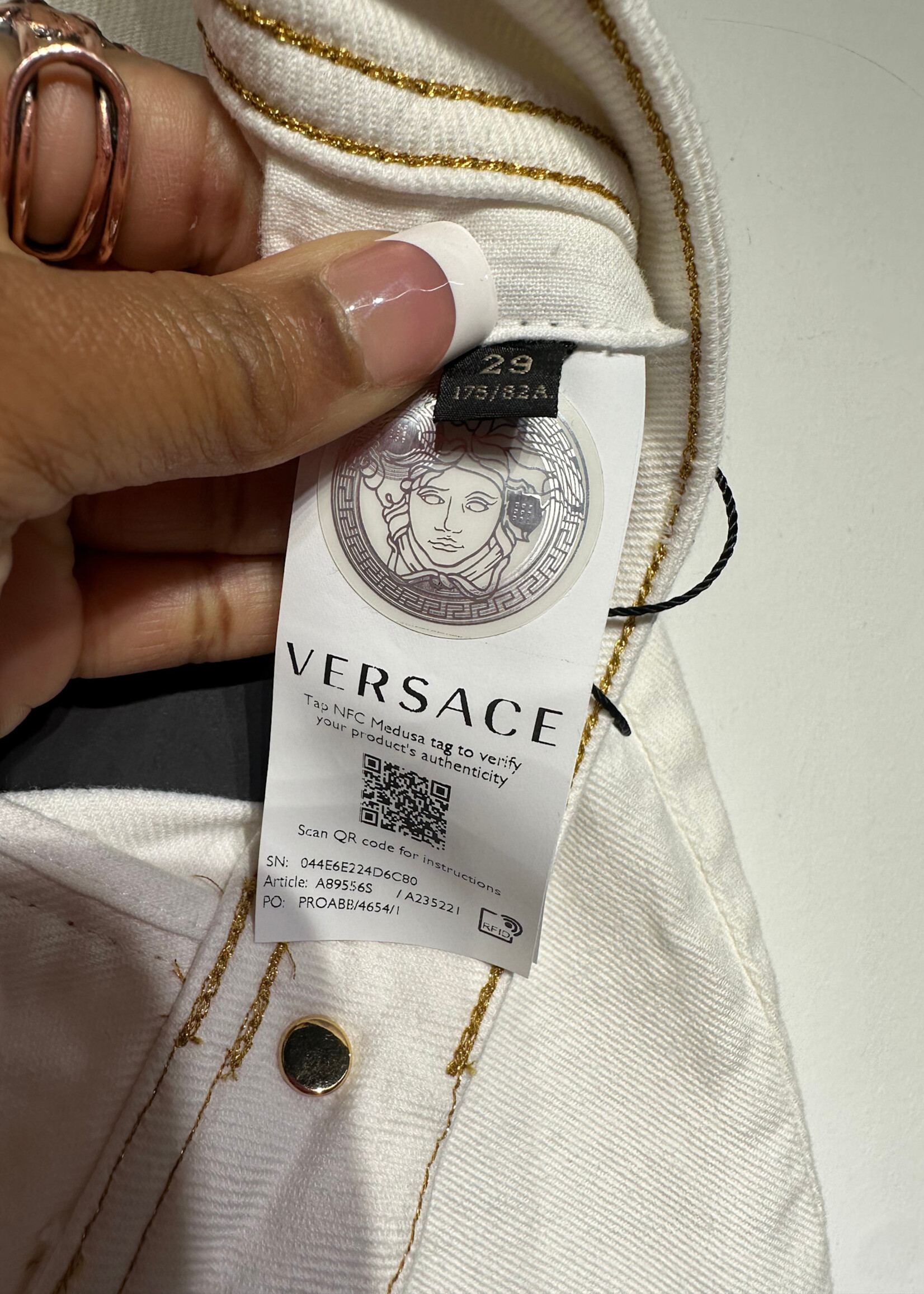 Versace White Medusa Jeans Fem 29