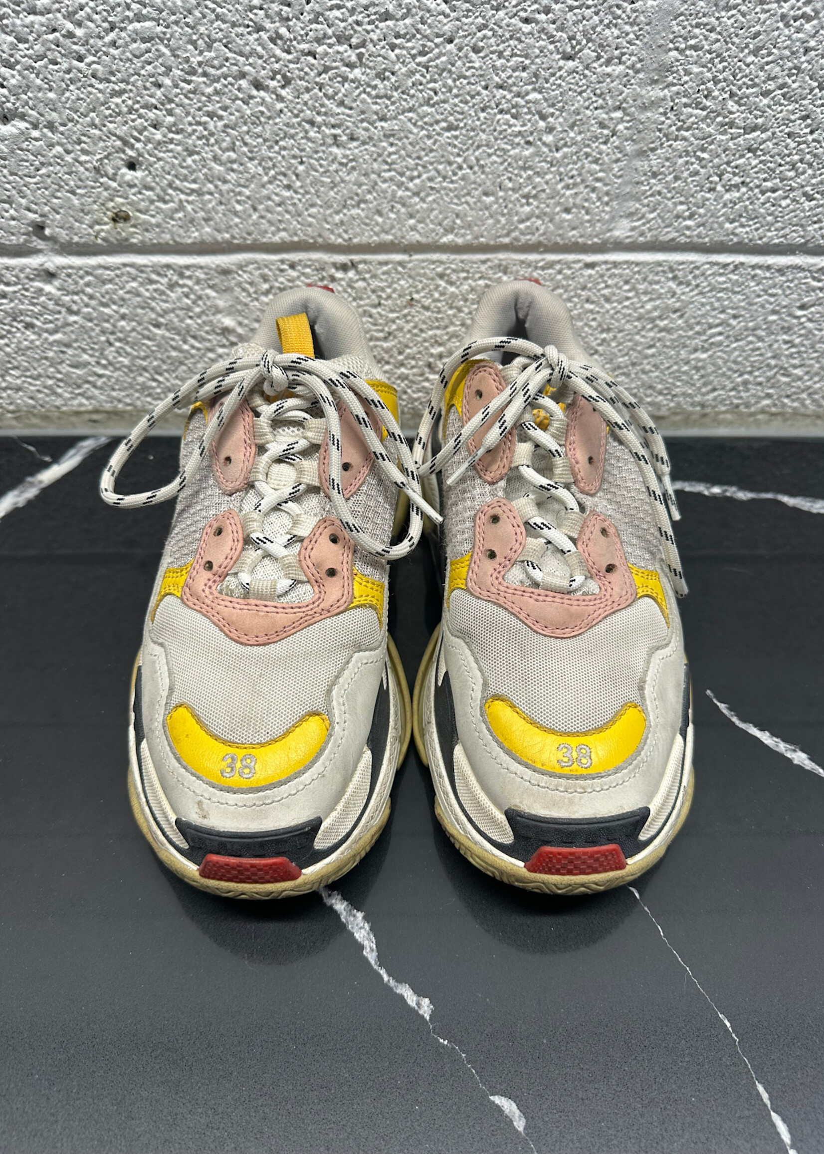 Balenciaga Triple Yellow Red Fem 8 AS IS