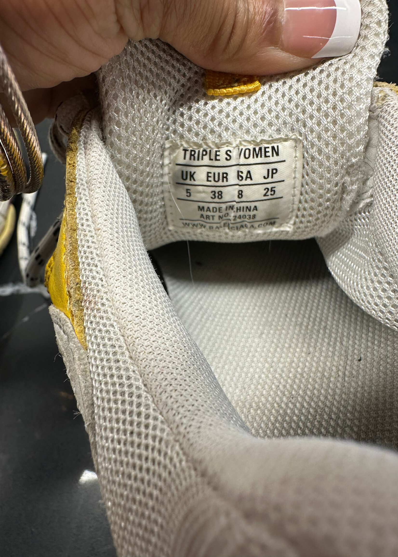 Balenciaga Triple Yellow Red Fem 8 AS IS