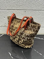 MK MONOGRAM ORANGE STRAP SHOULDER BAG
