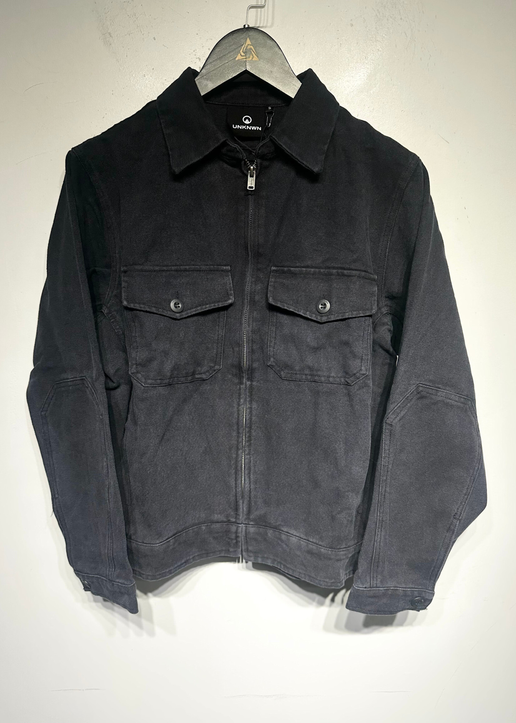 UNKNWN NWT Washed Black Work Jacket Masc S