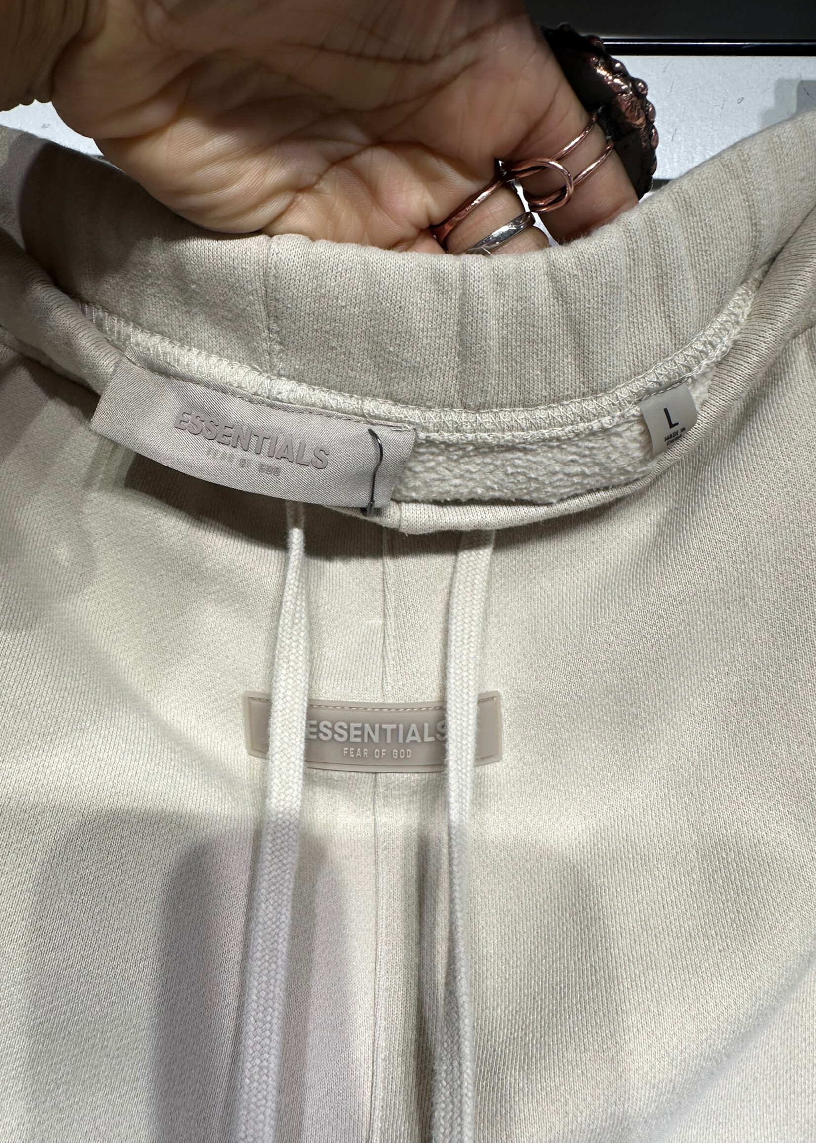 Essentials Beige Front Logo Sweat Pant Masc 34