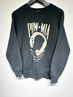 POW MIA Black Vintage Sweater L