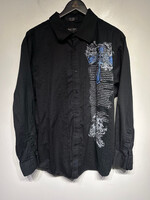 Eighty Eight Platnium Blue Cross Black Y2K B/U Shirt XXL