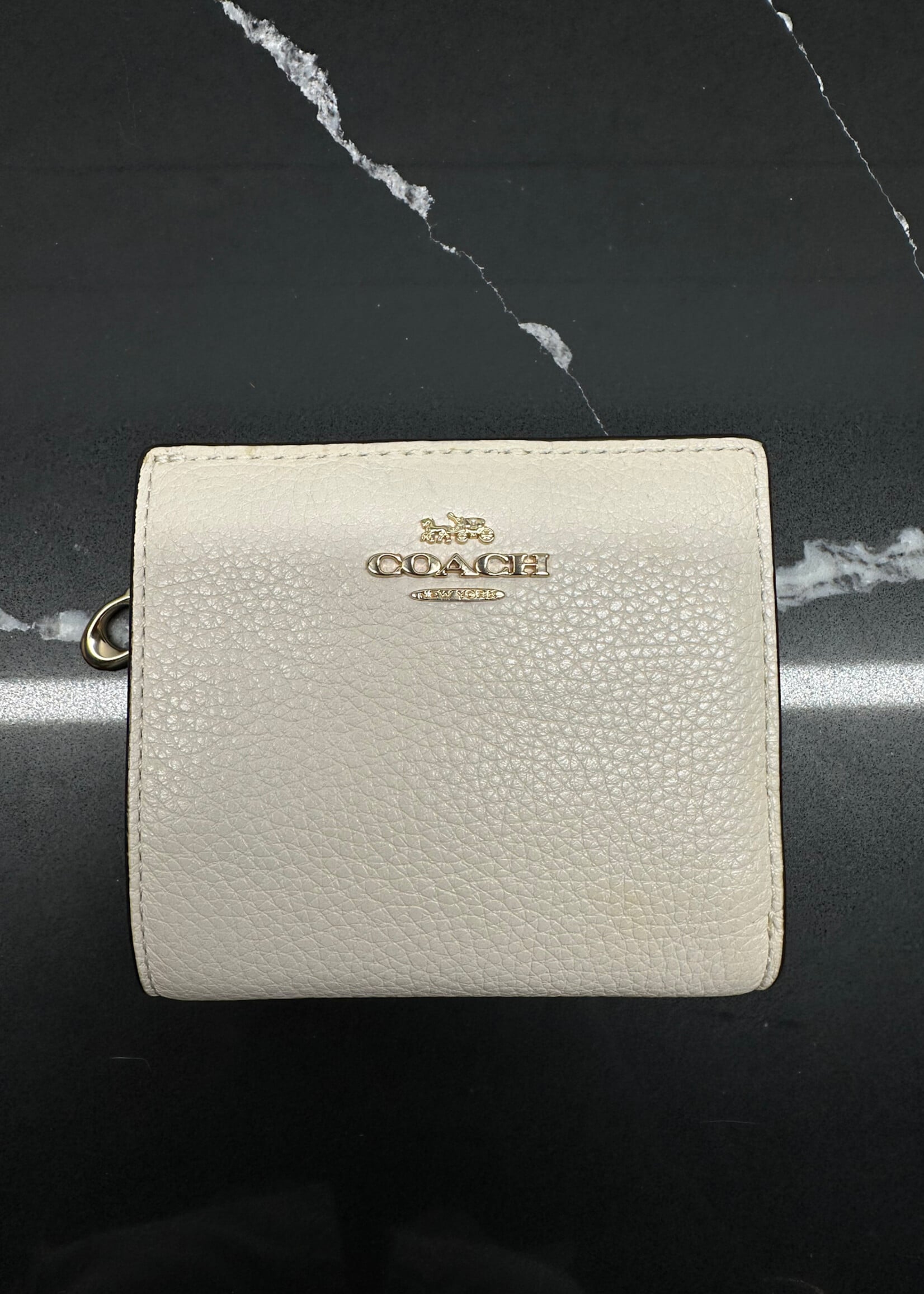 Coach White Leather Mini Backpack W/ Wallet