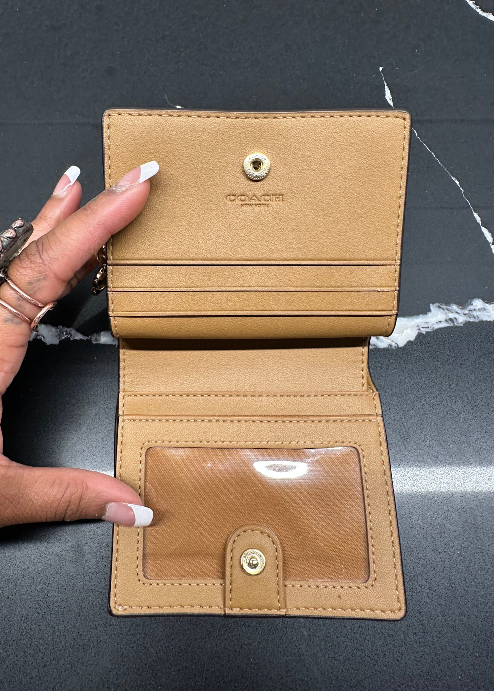 Coach White Leather Mini Backpack W/ Wallet
