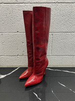 Stuart Weitzman Red Embossed Heel 6.5
