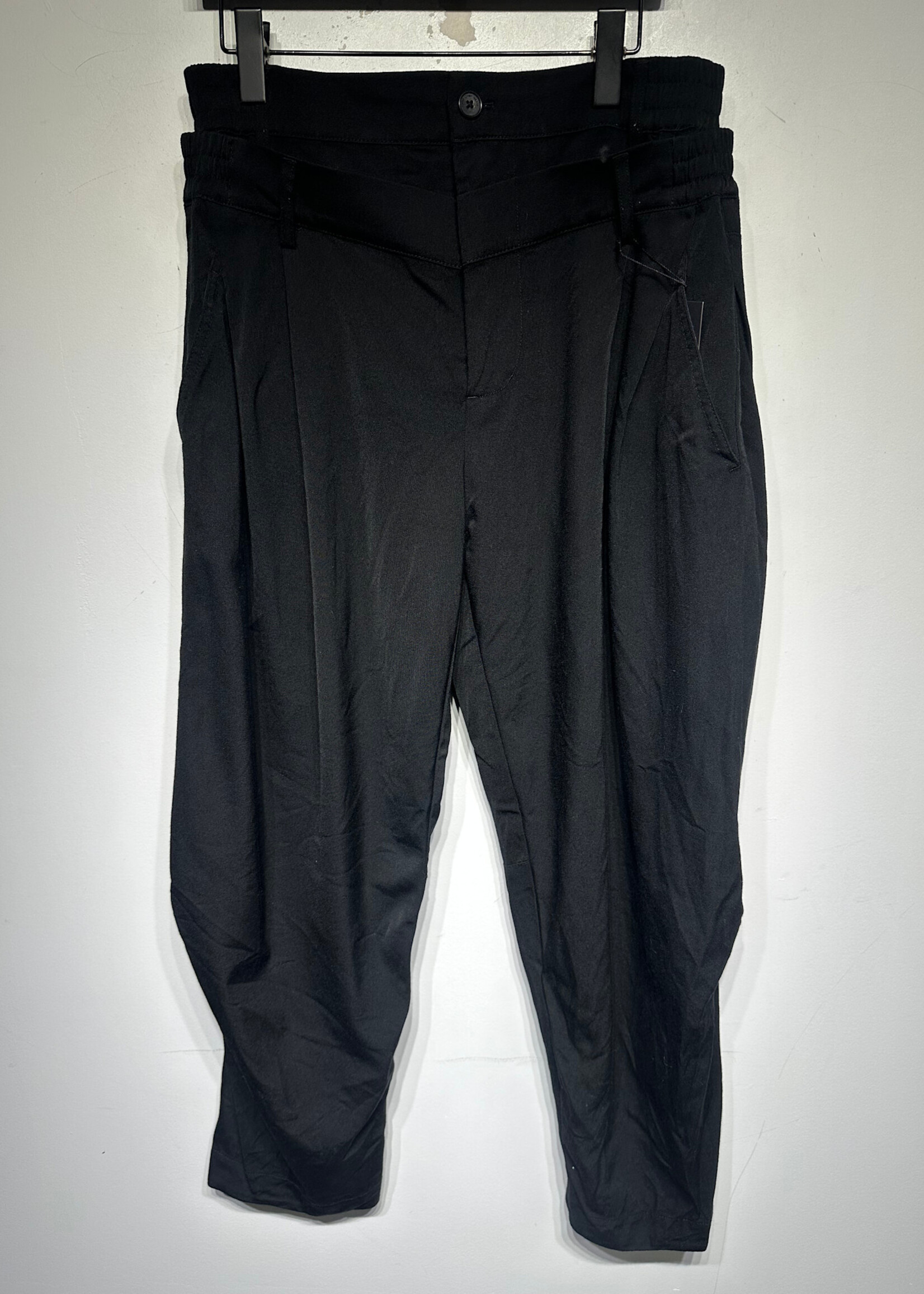 Feng Chen Wang Black Double Waist Wool Trouser 32-34
