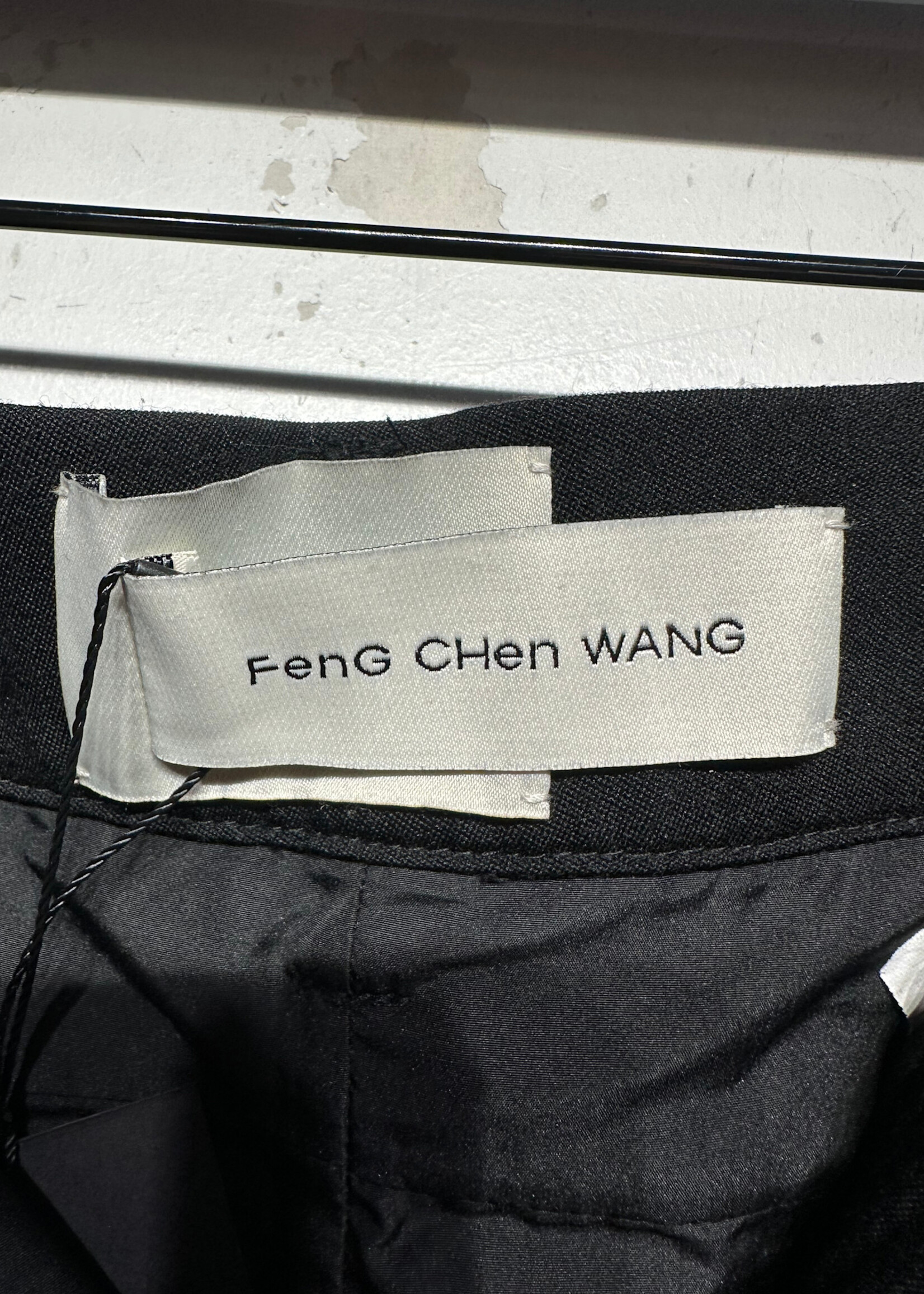 Feng Chen Wang Black Double Waist Wool Trouser 32-34