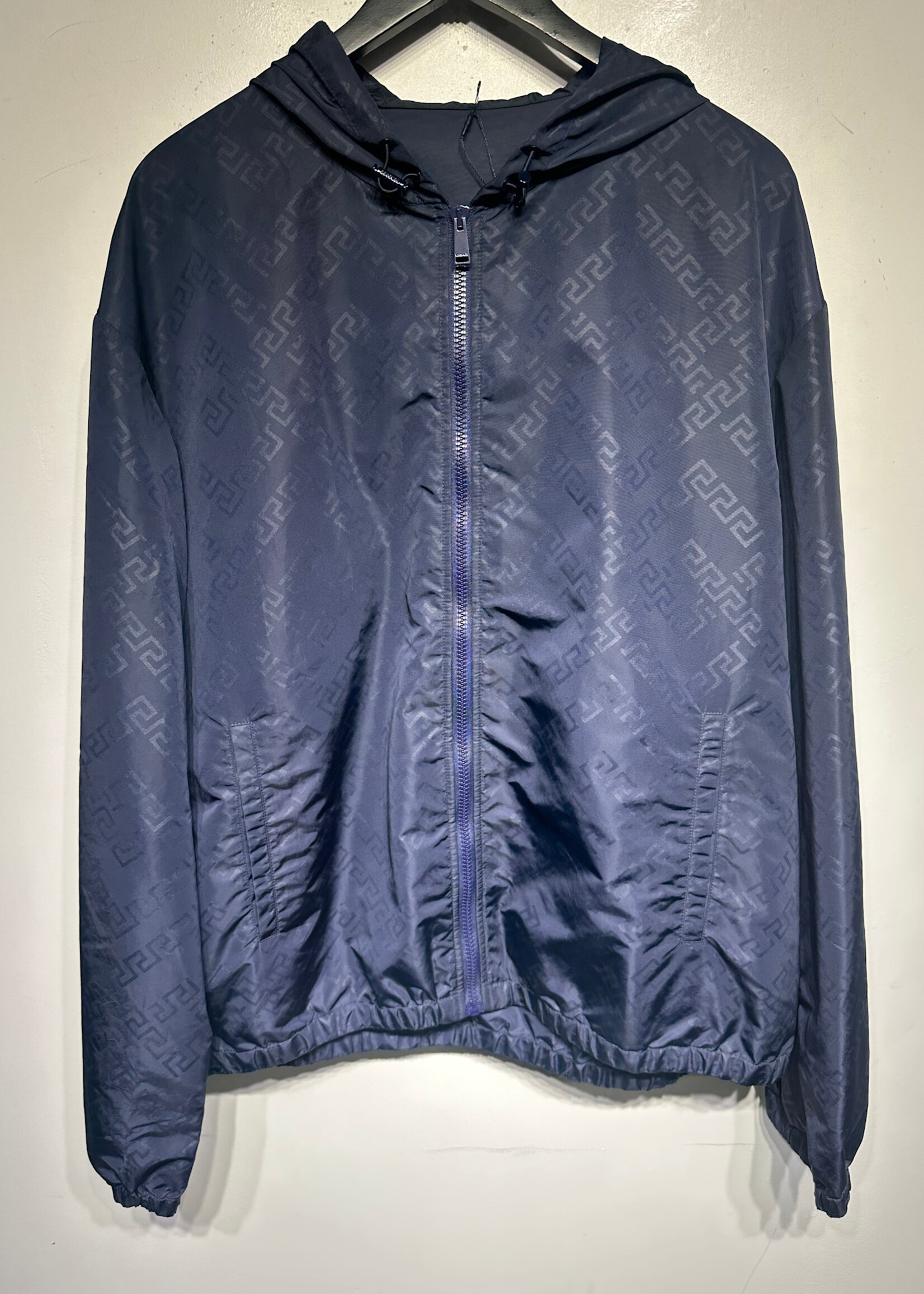 Versace Blue Grid Windbreaker XXL