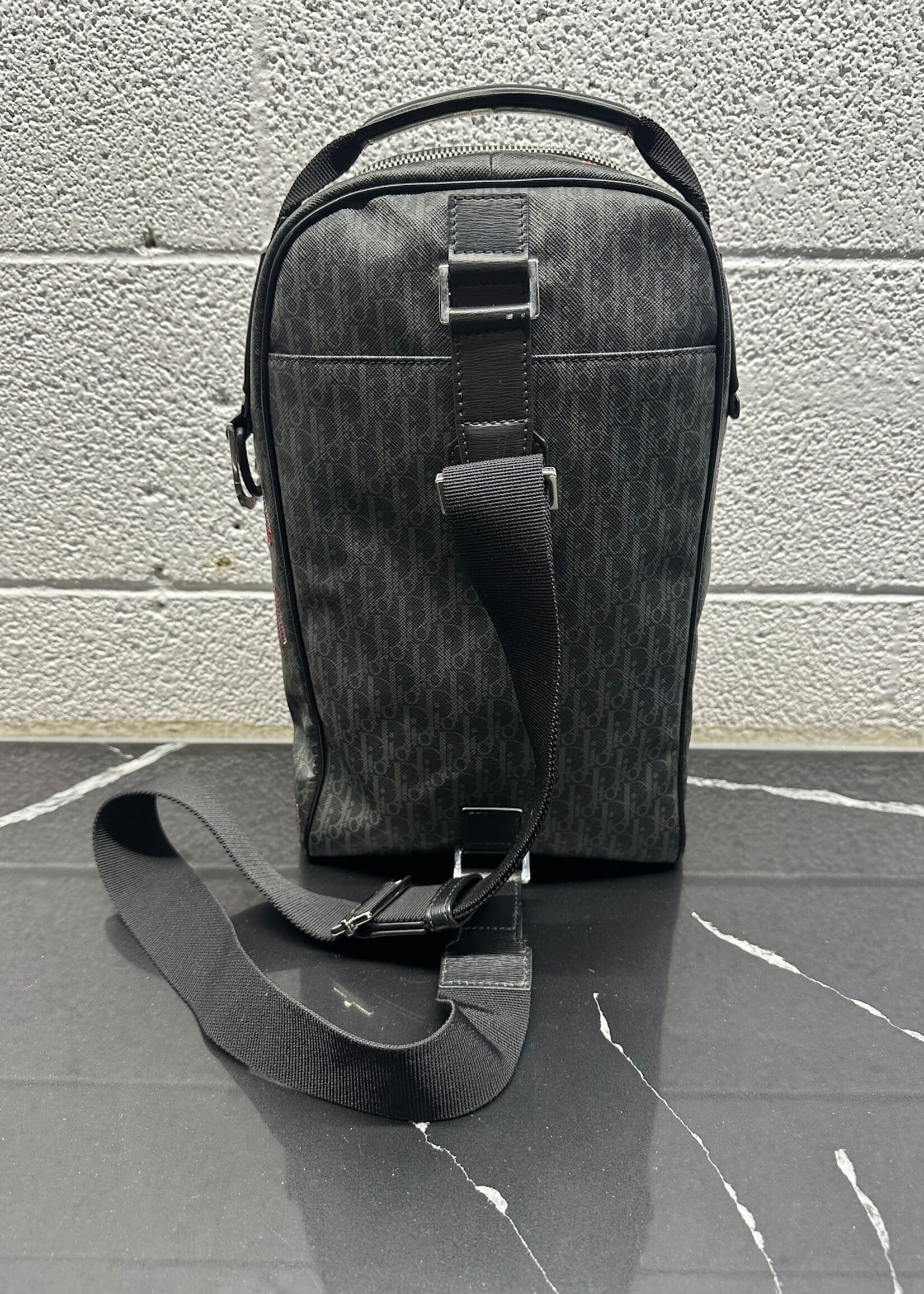 Dior Red Stitch Trotter Monogram Crossbody
